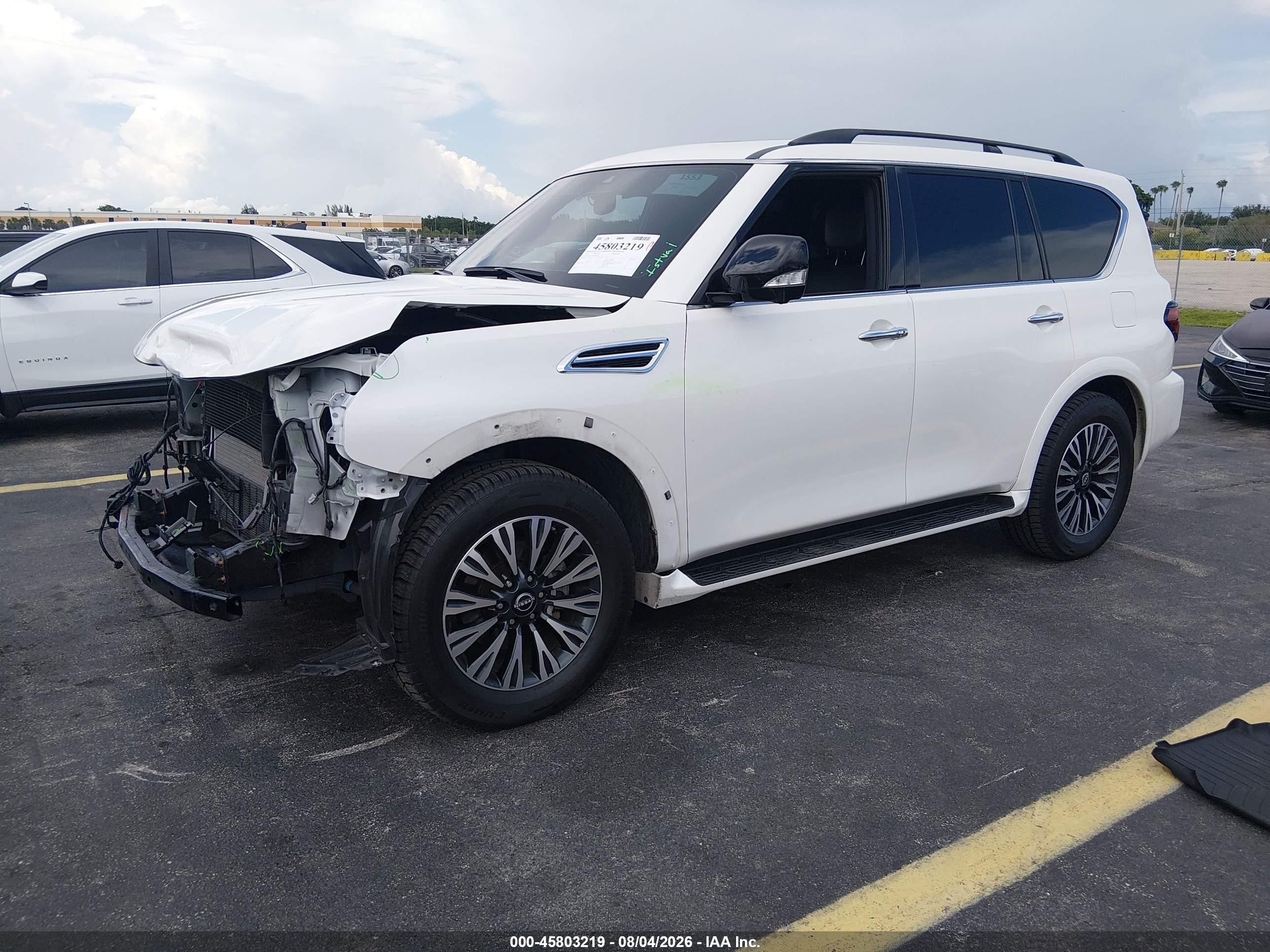 2024 Nissan Armada Sl 2wd Белый vin: JN8AY2BA0R9416335