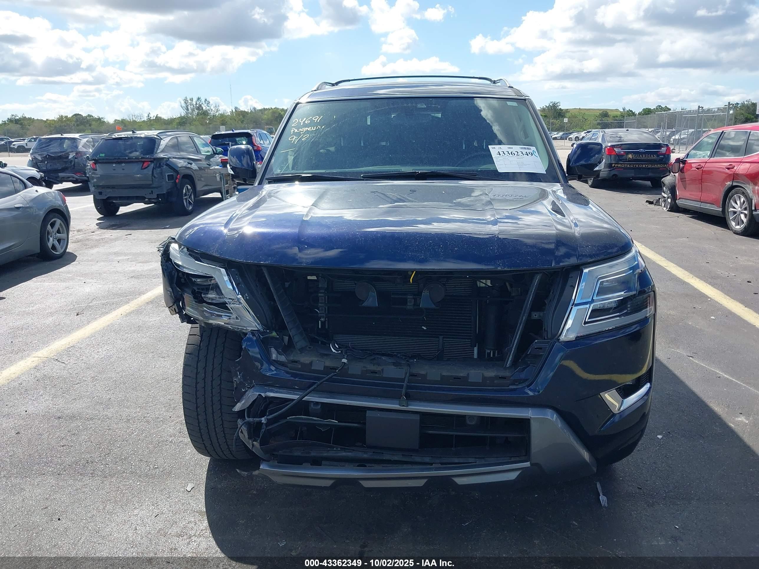 2022 Nissan Armada Sl 2wd Blue vin: JN8AY2BC5N9161158