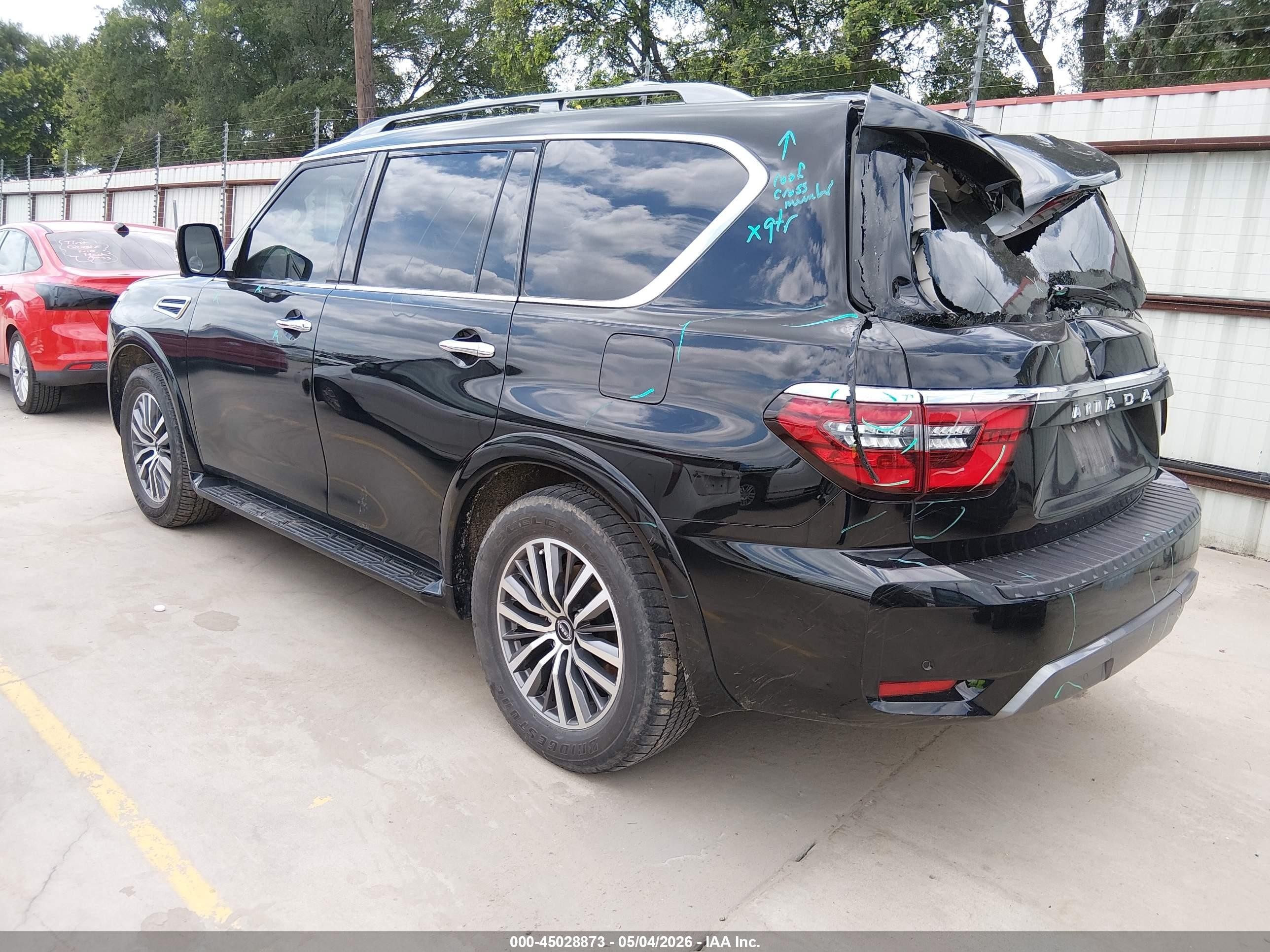 2023 Nissan Armada Sl 2wd Black vin: JN8AY2BCXP9180100