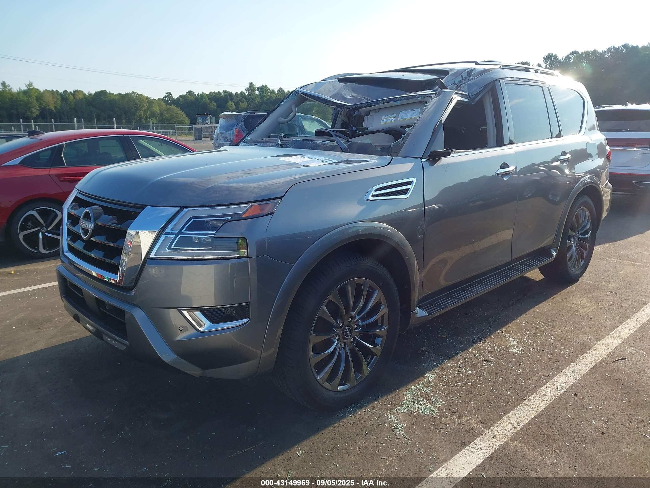 2023 Nissan Armada Platinum 2wd Gray vin: JN8AY2CC9P9182841