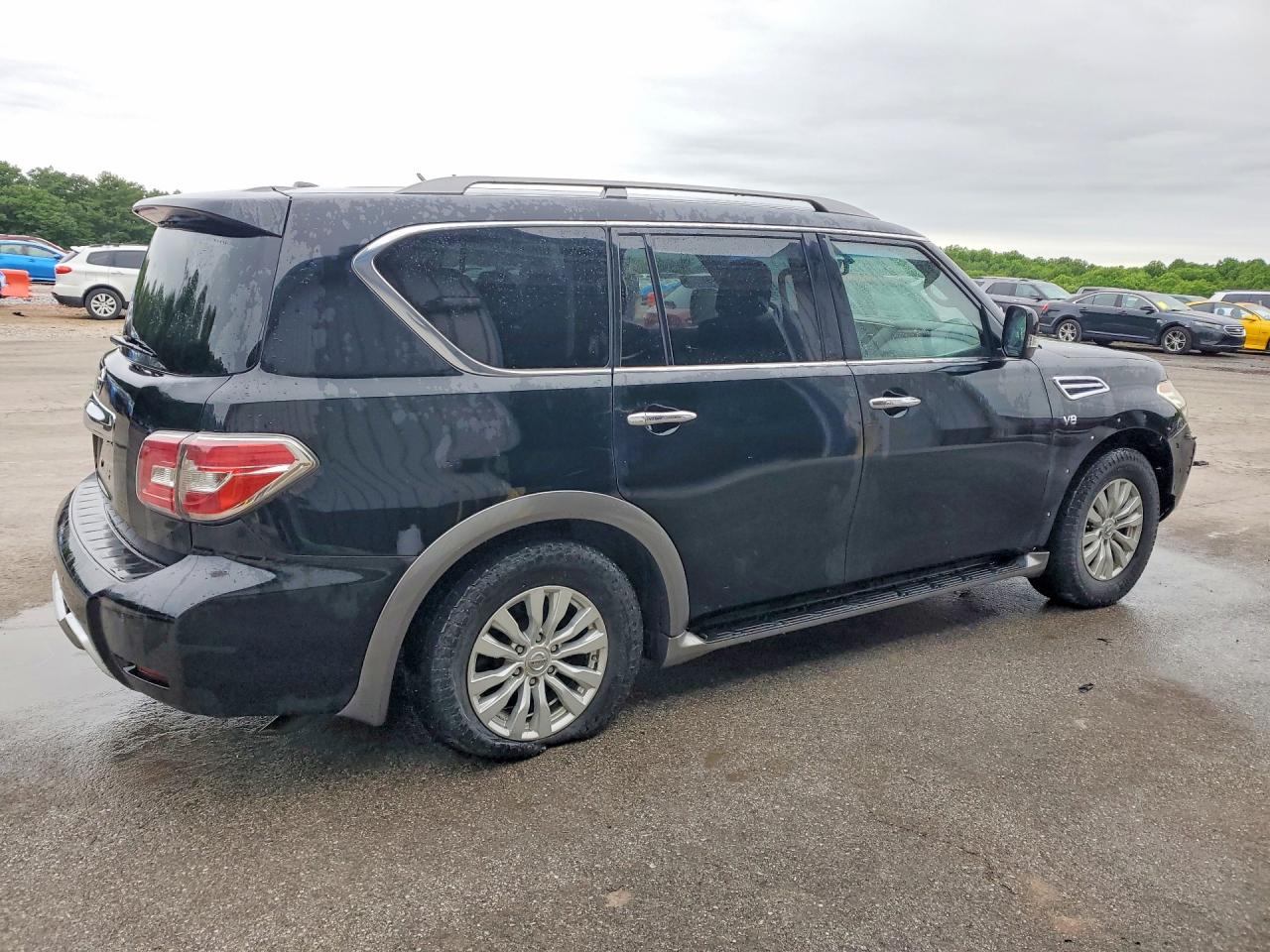 2017 Nissan Armada Sv Черный vin: JN8AY2NC0H9506452