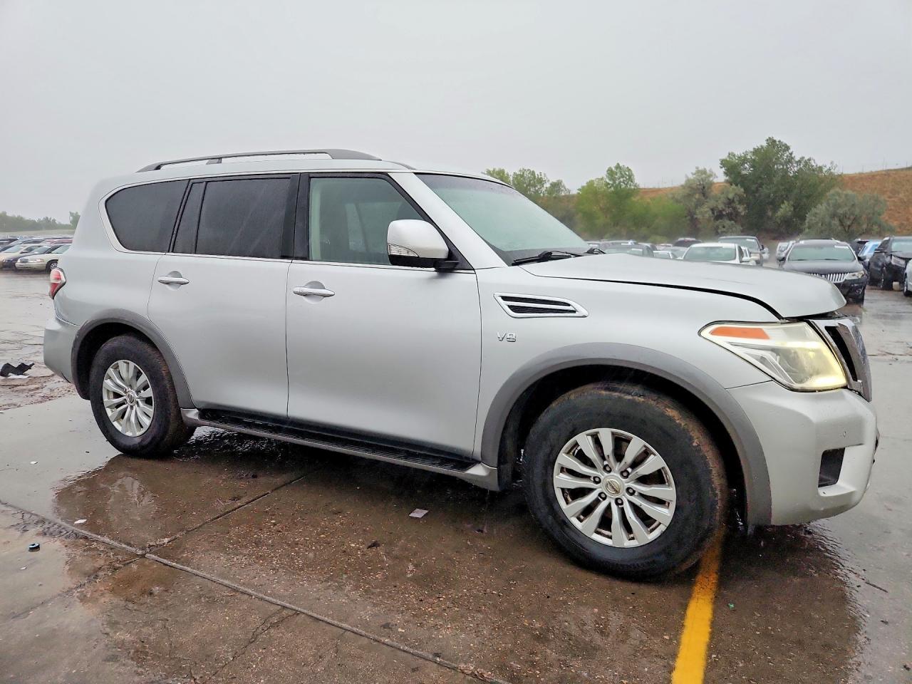 2017 Nissan Armada Sv Silver vin: JN8AY2NC7H9508537