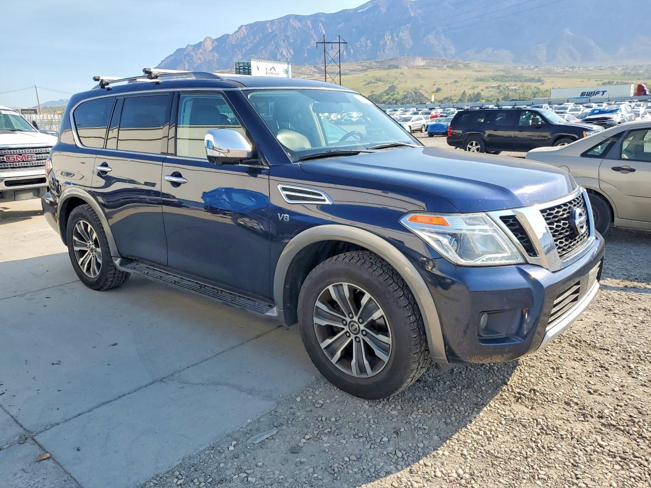 2018 Nissan Armada Sl Синий vin: JN8AY2NC7J9554892