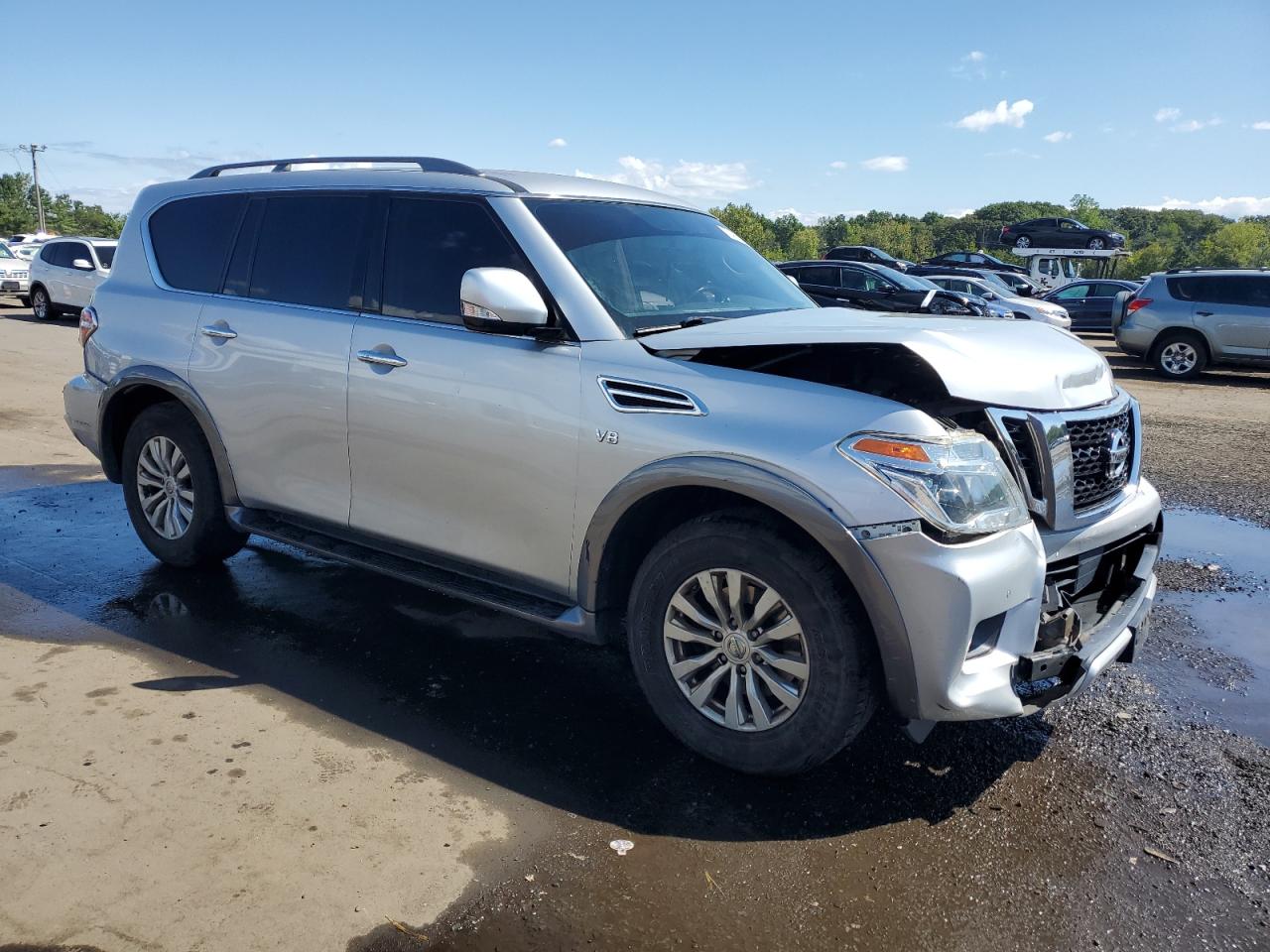 2018 Nissan Armada Sv Серебряный vin: JN8AY2NC7J9558182