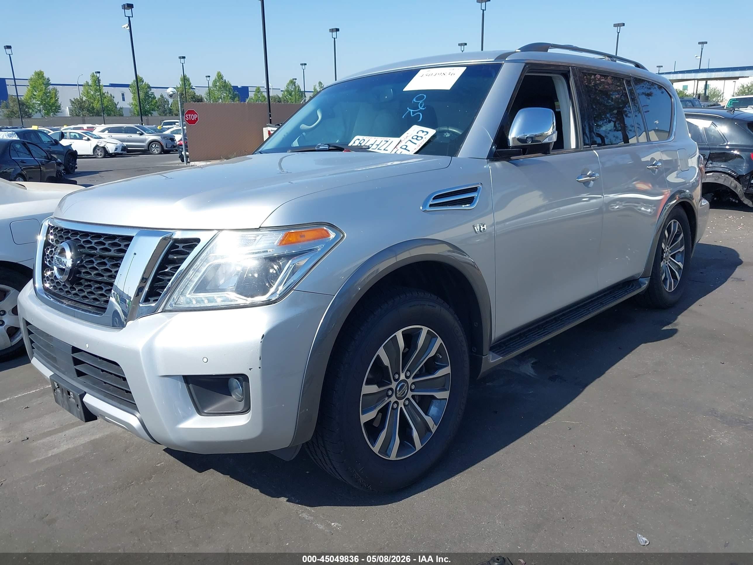 2017 Nissan Armada Sl Серебряный vin: JN8AY2NC8H9500334