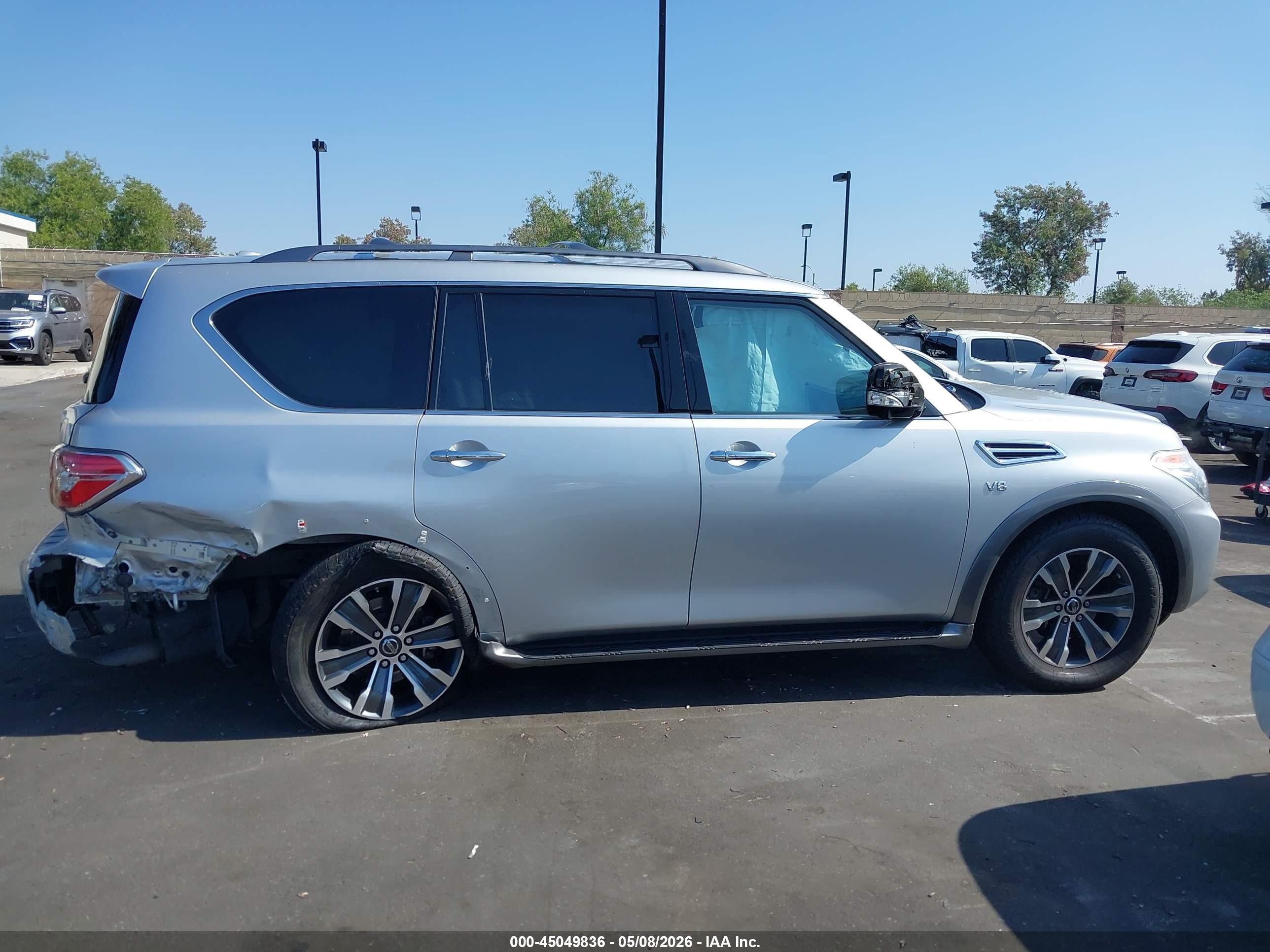 2017 Nissan Armada Sl Серебряный vin: JN8AY2NC8H9500334