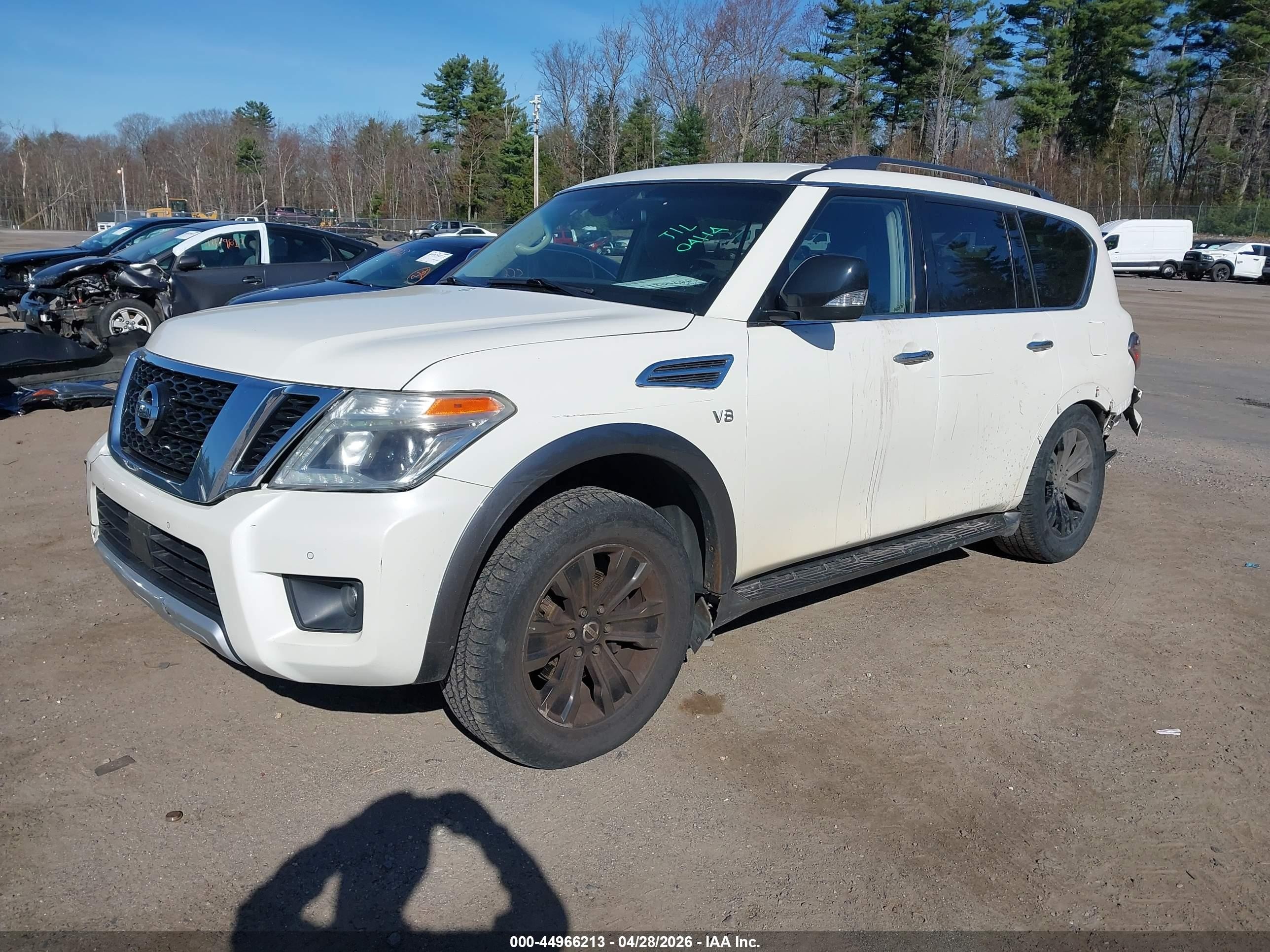 2017 Nissan Armada Platinum/sl/sv White vin: JN8AY2NC8H9500348