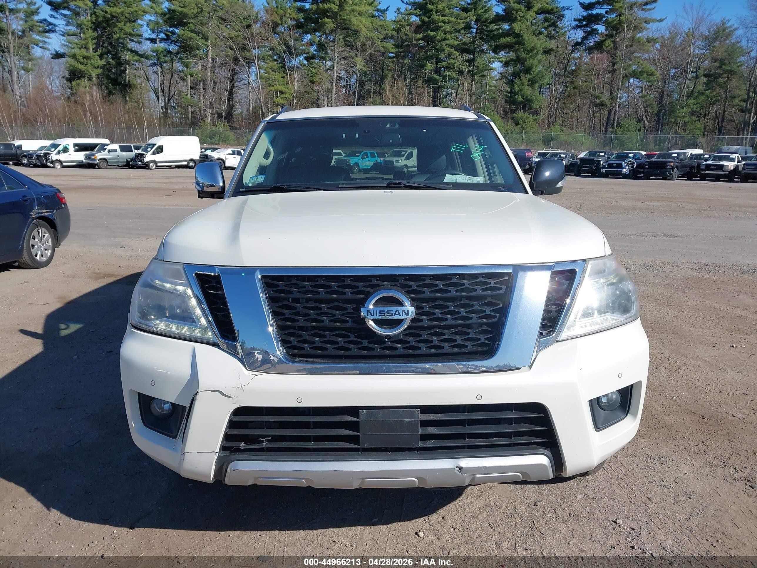2017 Nissan Armada Platinum/sl/sv White vin: JN8AY2NC8H9500348