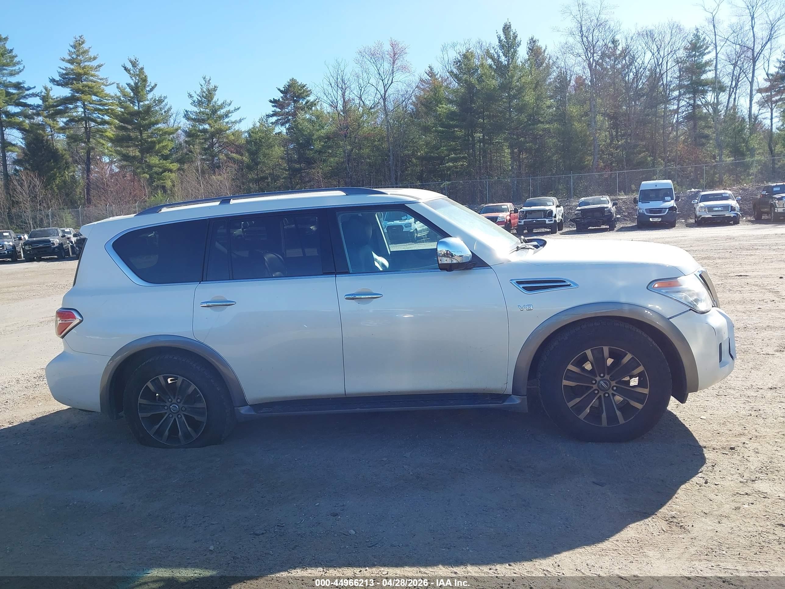 2017 Nissan Armada Platinum/sl/sv White vin: JN8AY2NC8H9500348