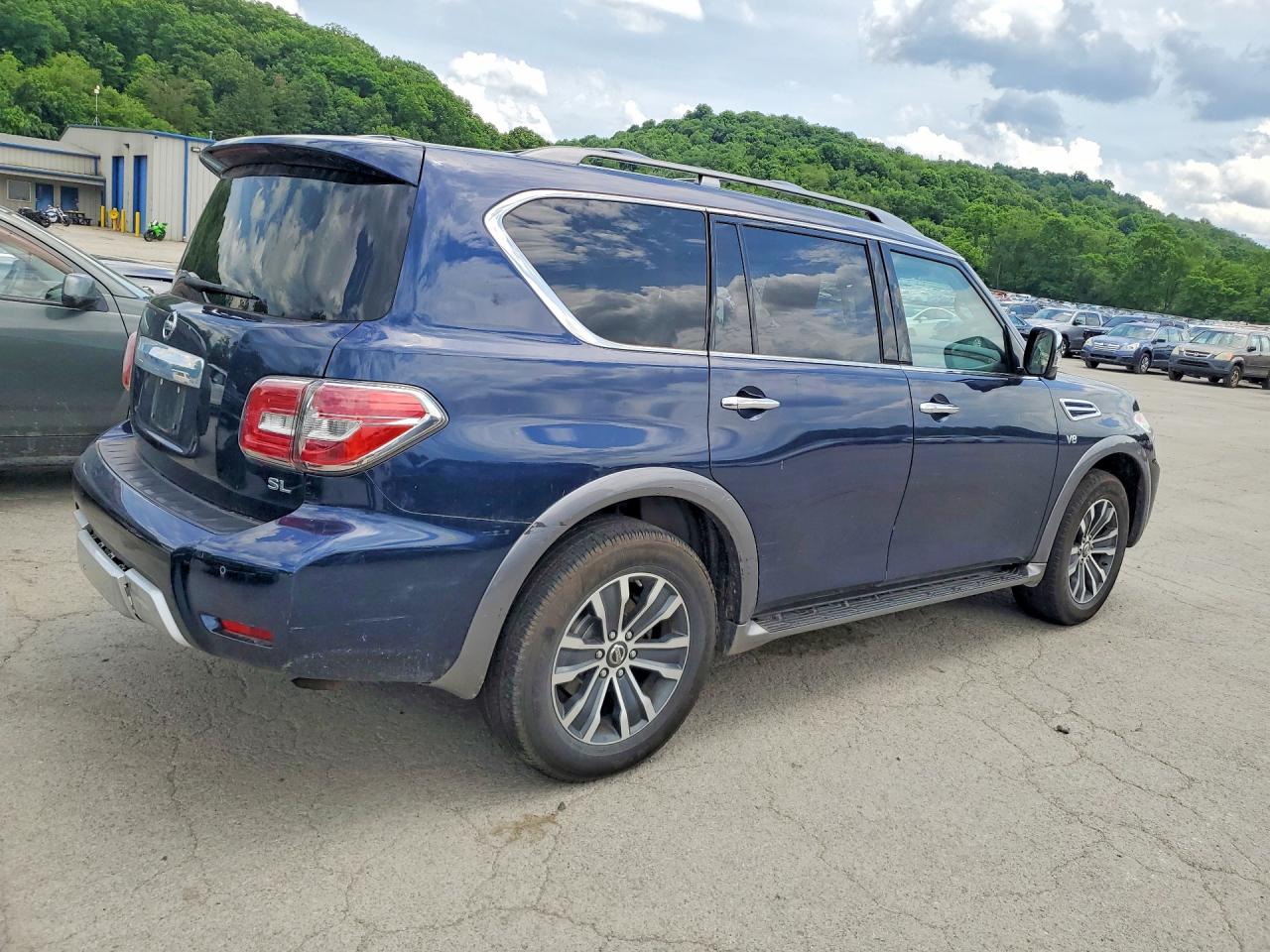 2017 Nissan Armada Sl Синий vin: JN8AY2NC8H9503122