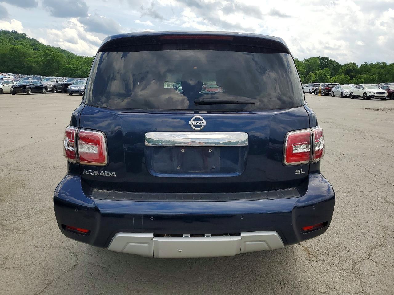 2017 Nissan Armada Sl Синий vin: JN8AY2NC8H9503122