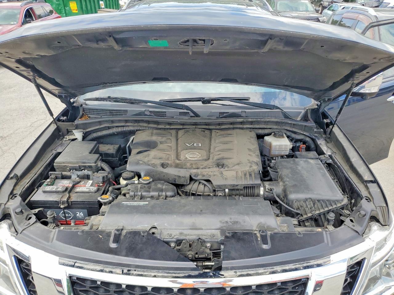 2017 Nissan Armada Sl Синий vin: JN8AY2NC8H9503122