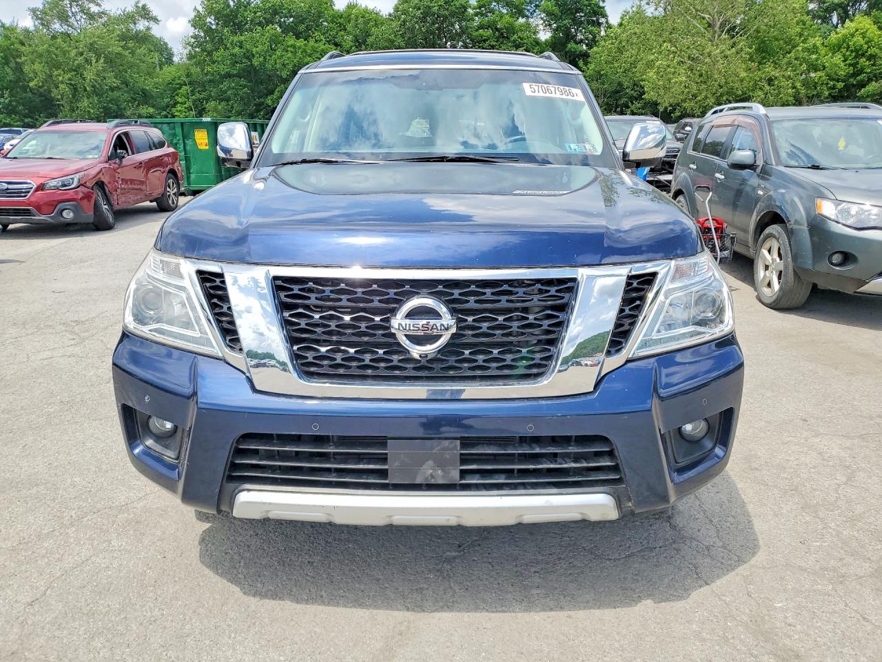 2017 Nissan Armada Sl Синий vin: JN8AY2NC8H9503122