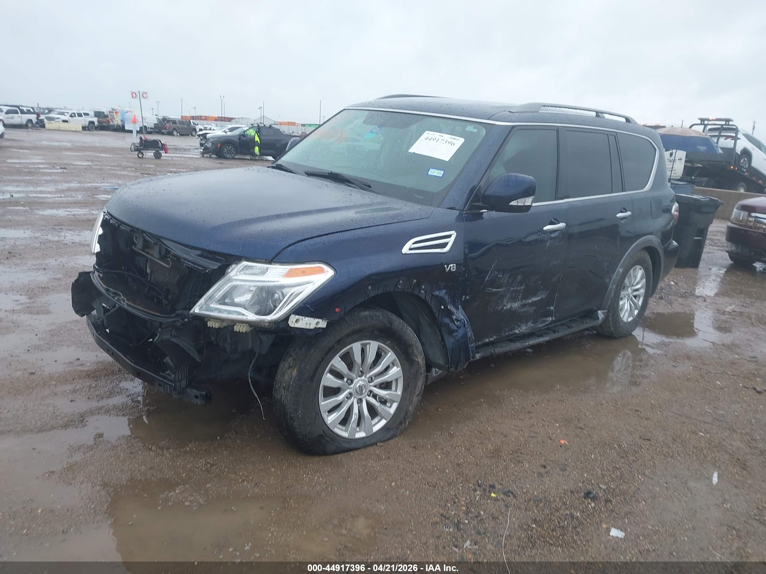 2018 Nissan Armada Sv Синий vin: JN8AY2ND5J9058627