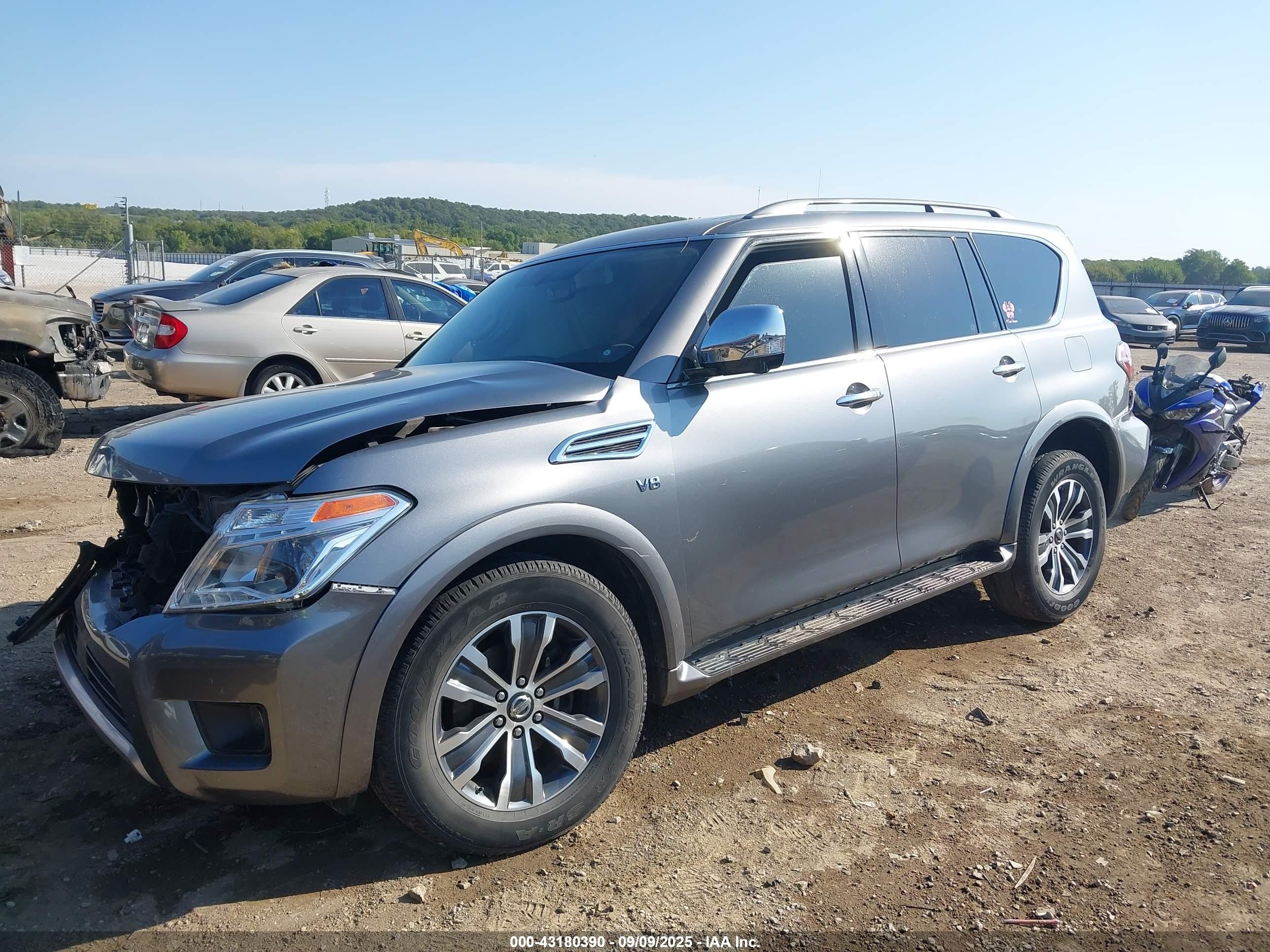 2018 Nissan Armada Sl Серый vin: JN8AY2ND6J9056272