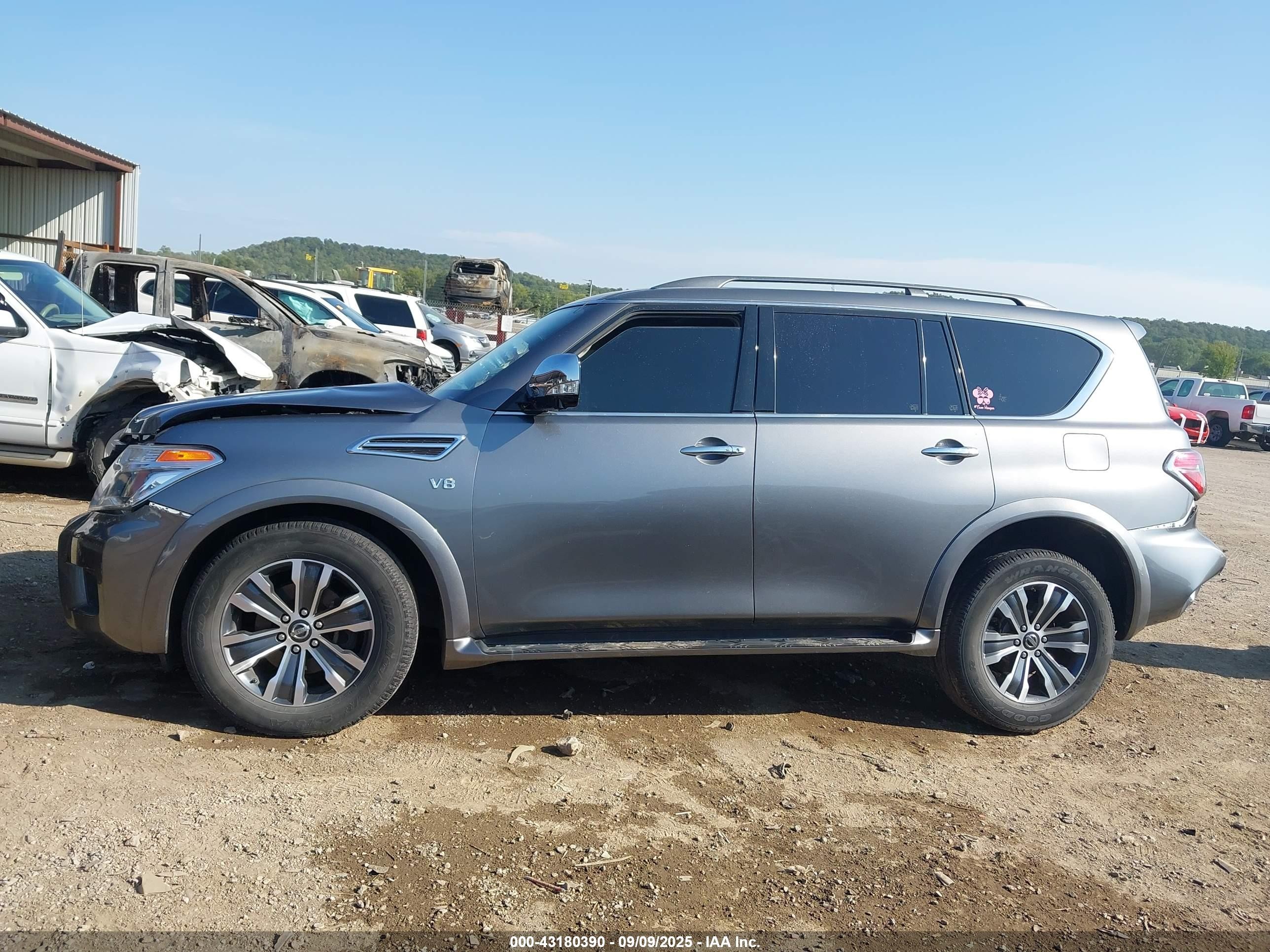 2018 Nissan Armada Sl Серый vin: JN8AY2ND6J9056272
