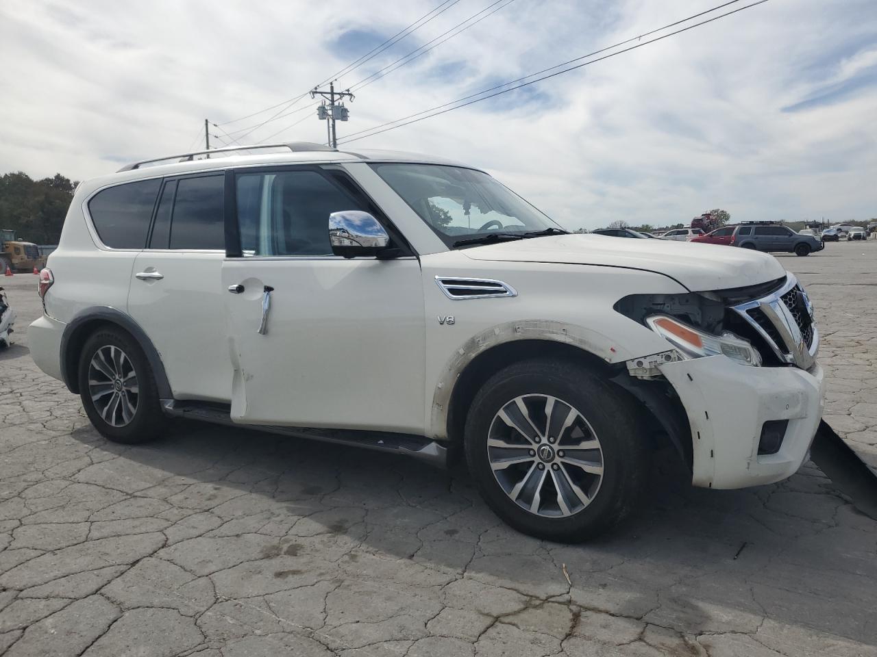 2018 Nissan Armada Sv Белый vin: JN8AY2ND7J9051632