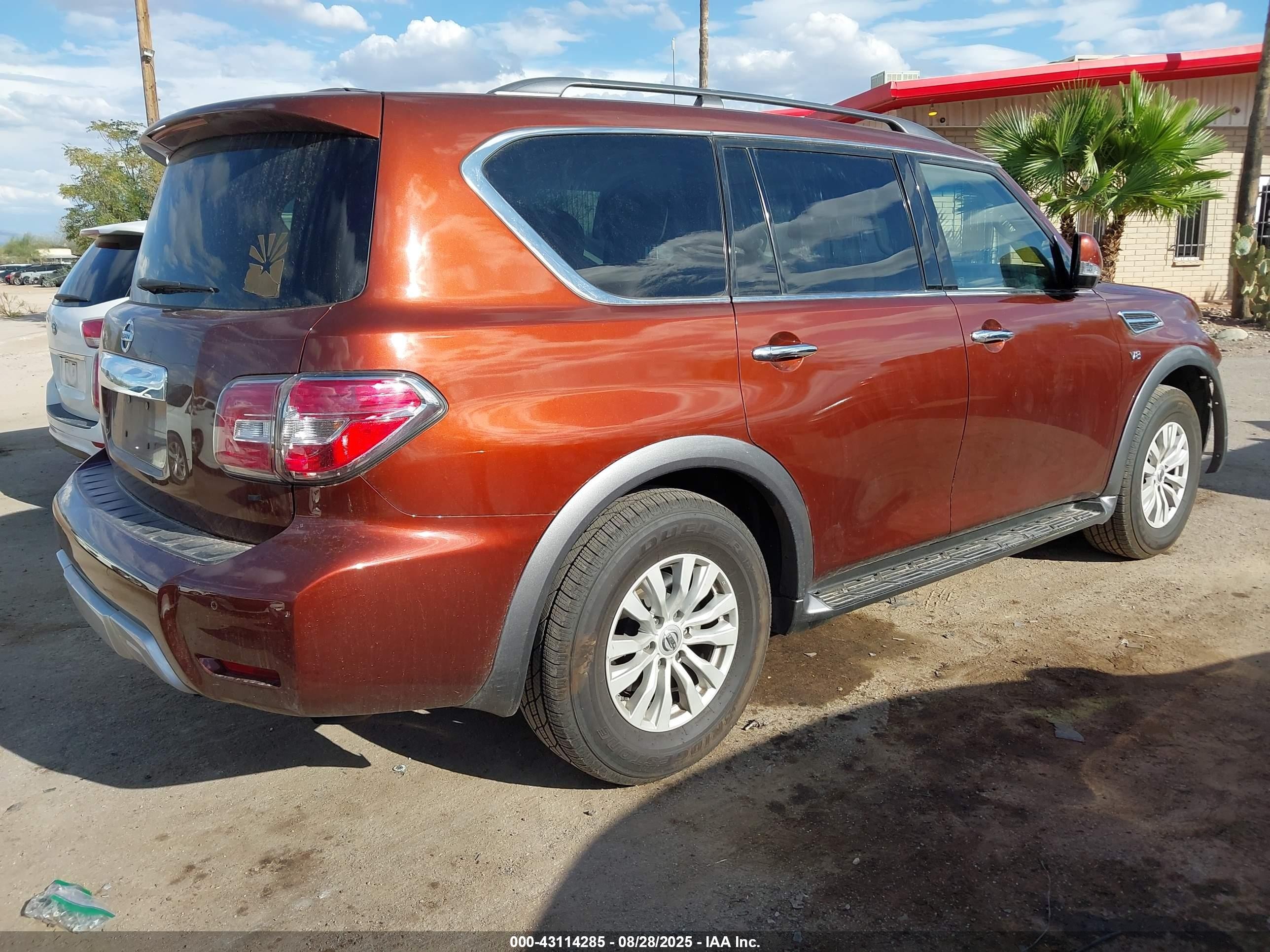 2018 Nissan Armada Sv Коричневый vin: JN8AY2NDXJ9052659