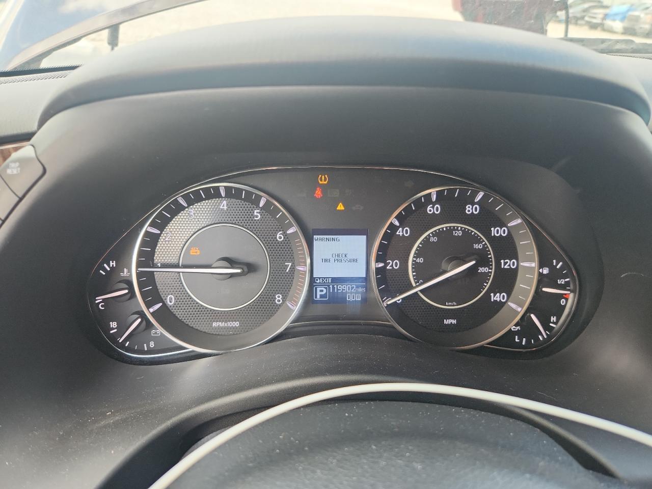 2017 Nissan Armada Platinum Maroon vin: JN8AY2NE3H9700653 Damage: Warning - Tire Pressure, On, Unacceptable
