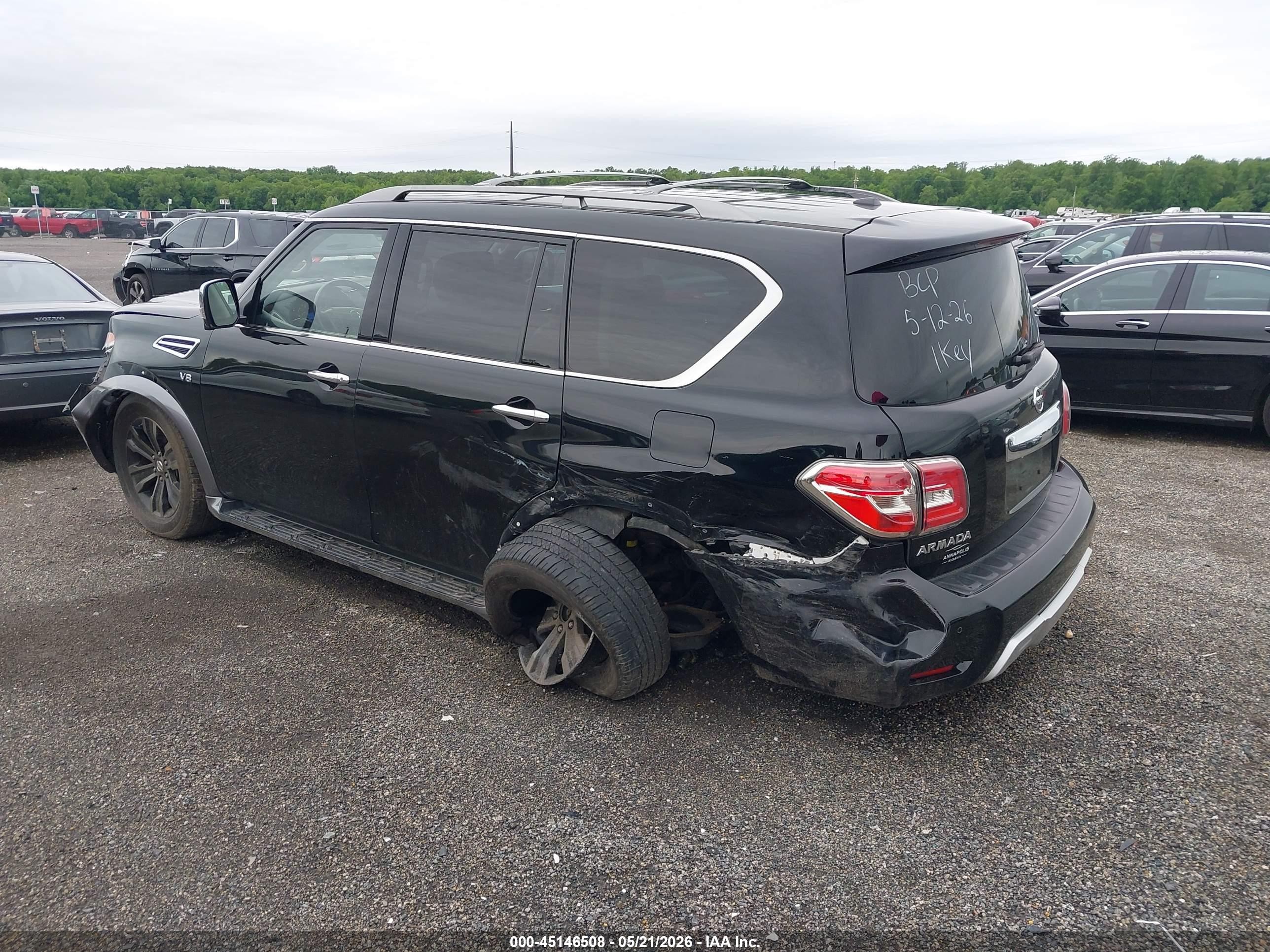 2018 Nissan Armada Platinum Black vin: JN8AY2NE4J9733599