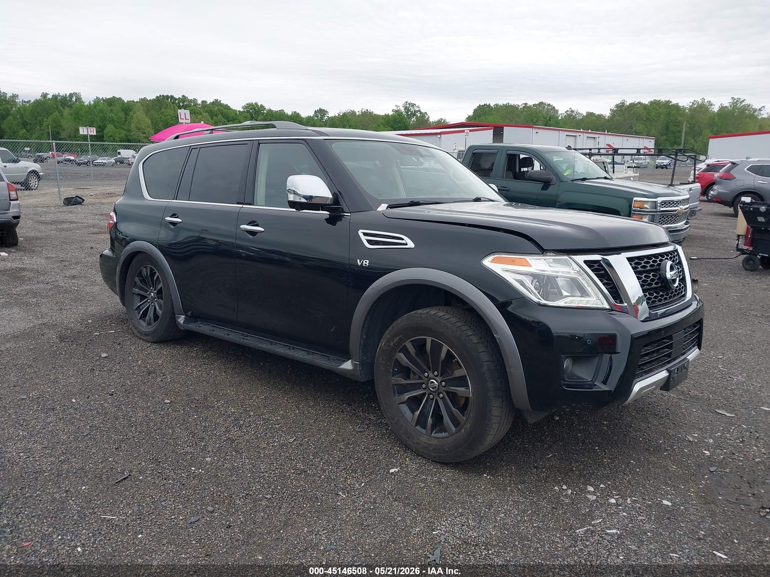 2018 Nissan Armada Platinum Черный vin: JN8AY2NE4J9733599