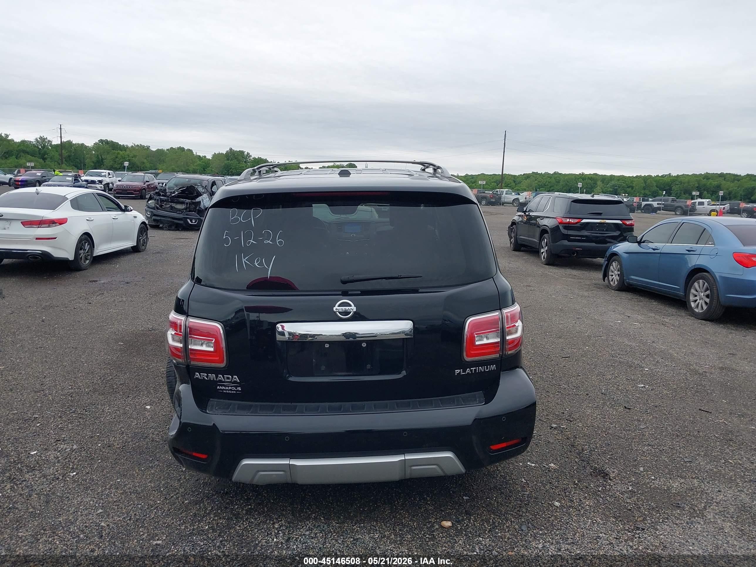 2018 Nissan Armada Platinum Black vin: JN8AY2NE4J9733599