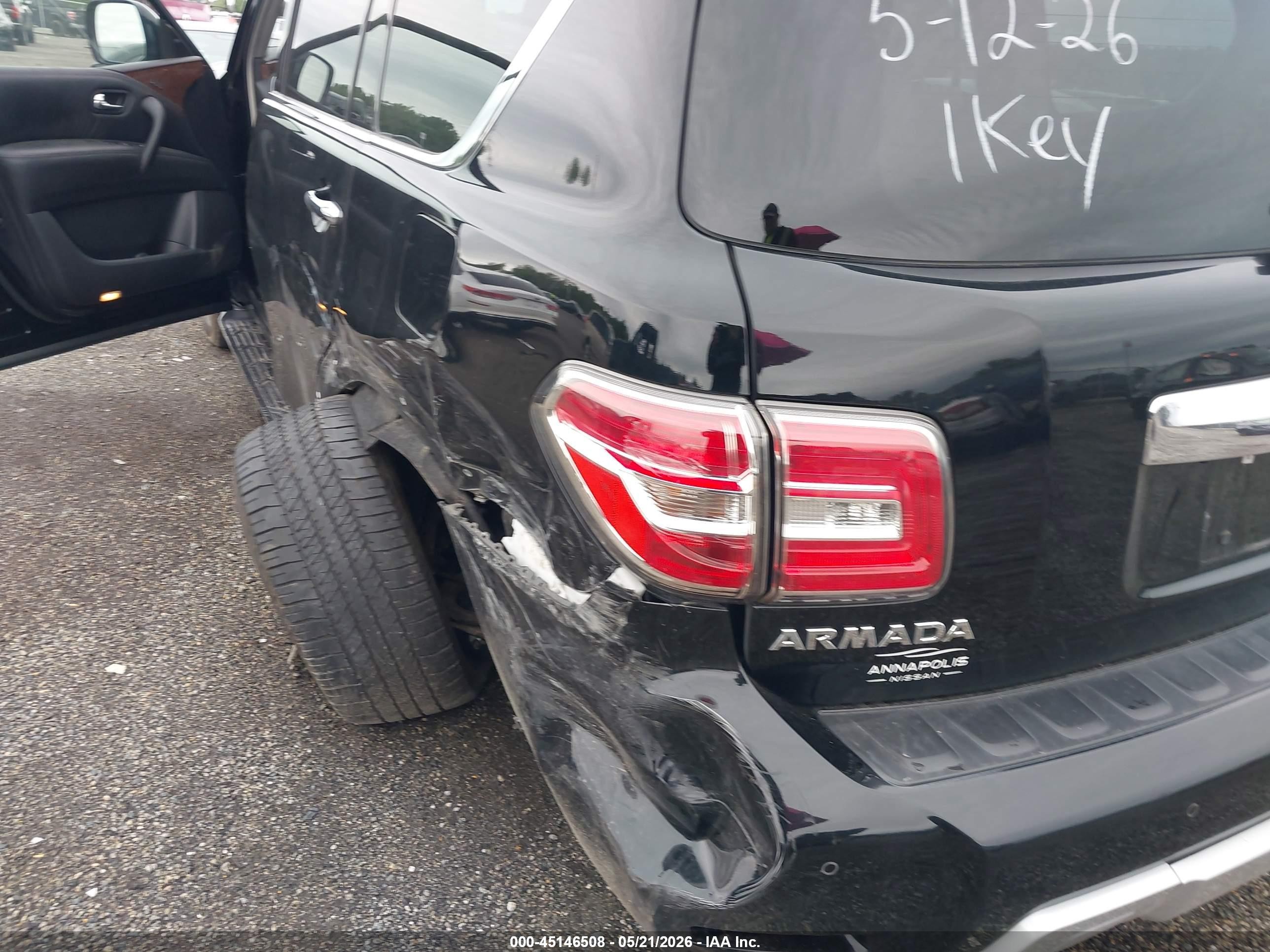 2018 Nissan Armada Platinum Black vin: JN8AY2NE4J9733599