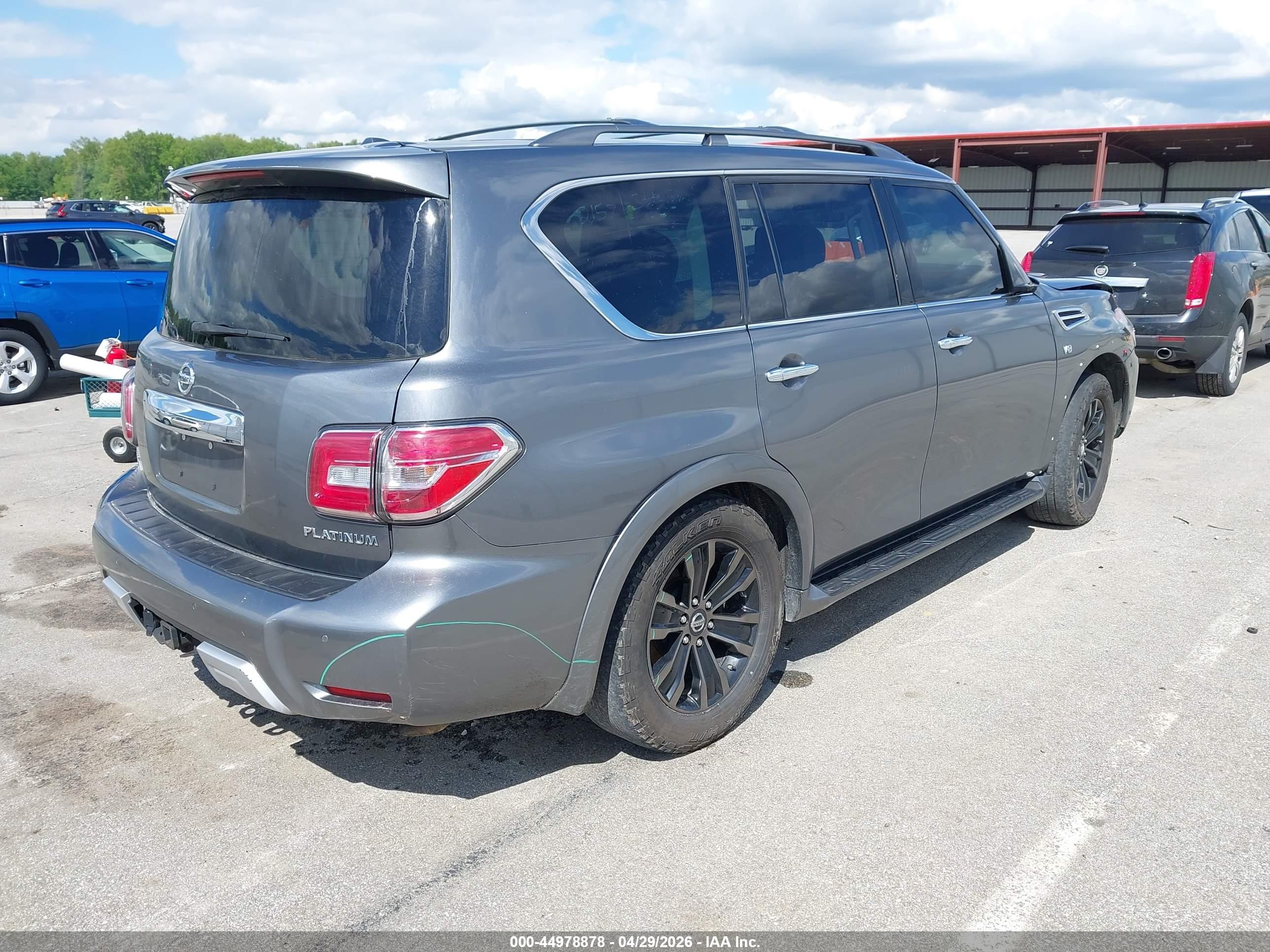 2018 Nissan Armada Platinum Серый vin: JN8AY2NE8J9730592
