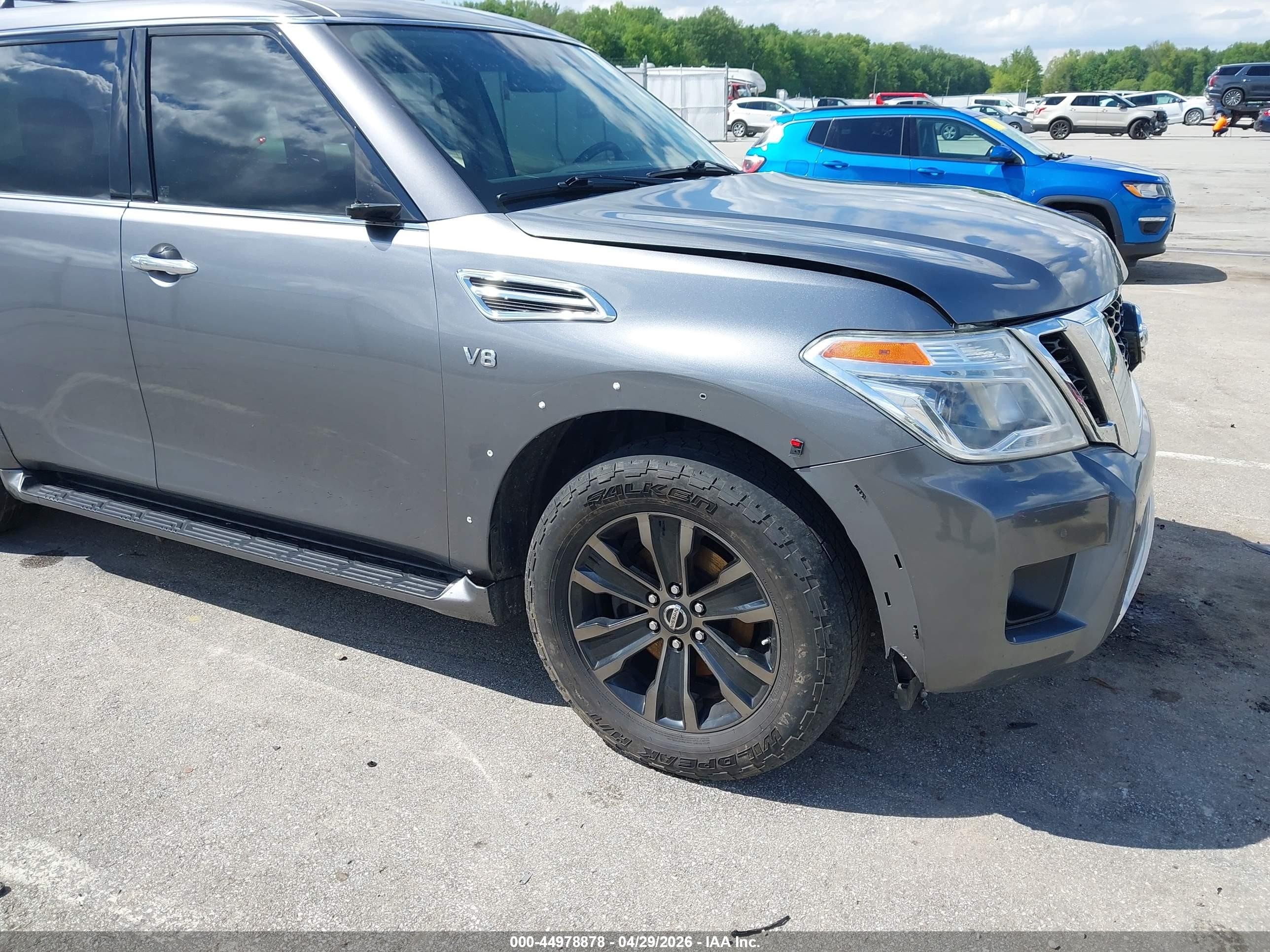 2018 Nissan Armada Platinum Серый vin: JN8AY2NE8J9730592