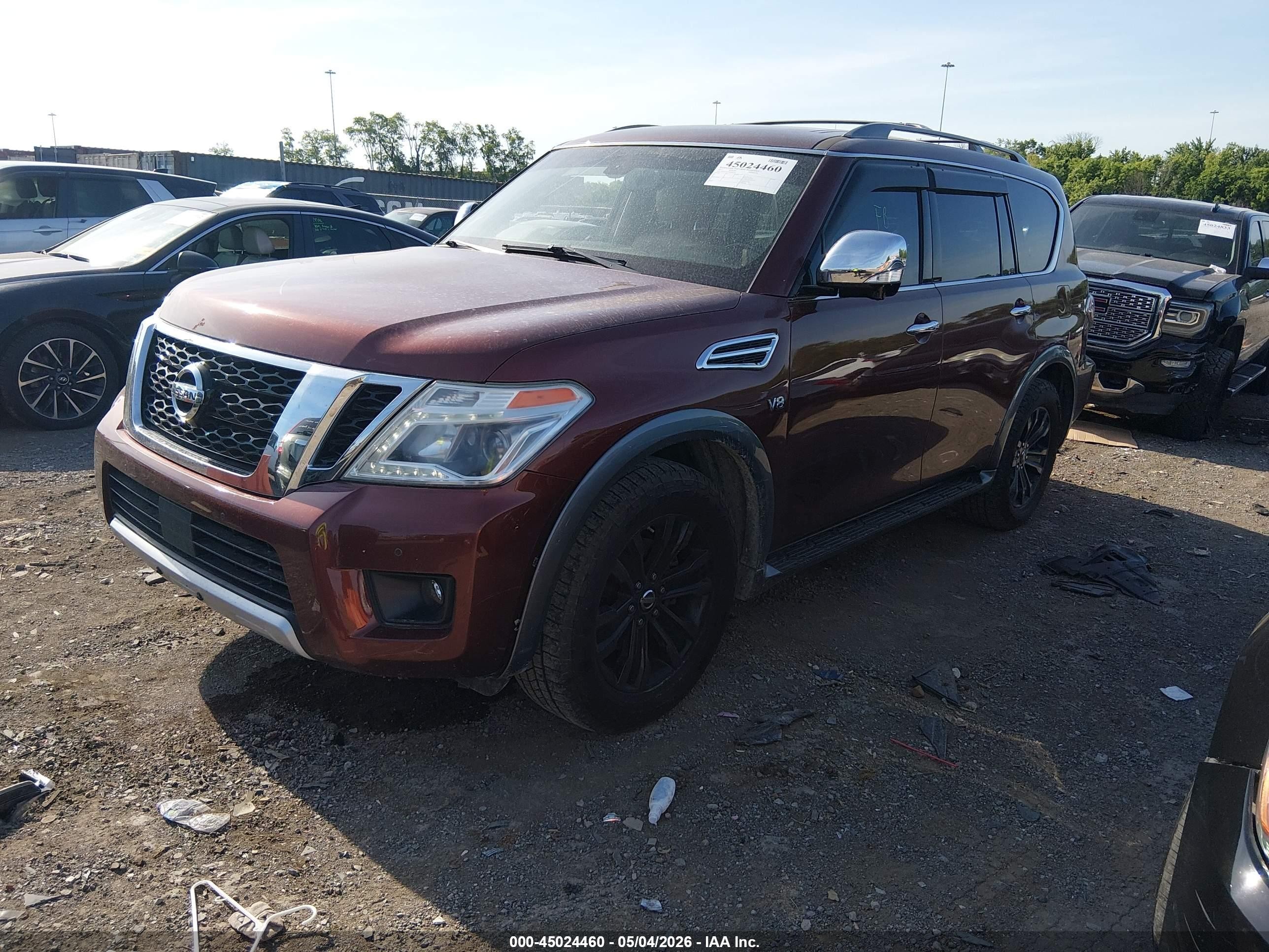 2017 Nissan Armada Platinum Dark Brown vin: JN8AY2NF5H9304376