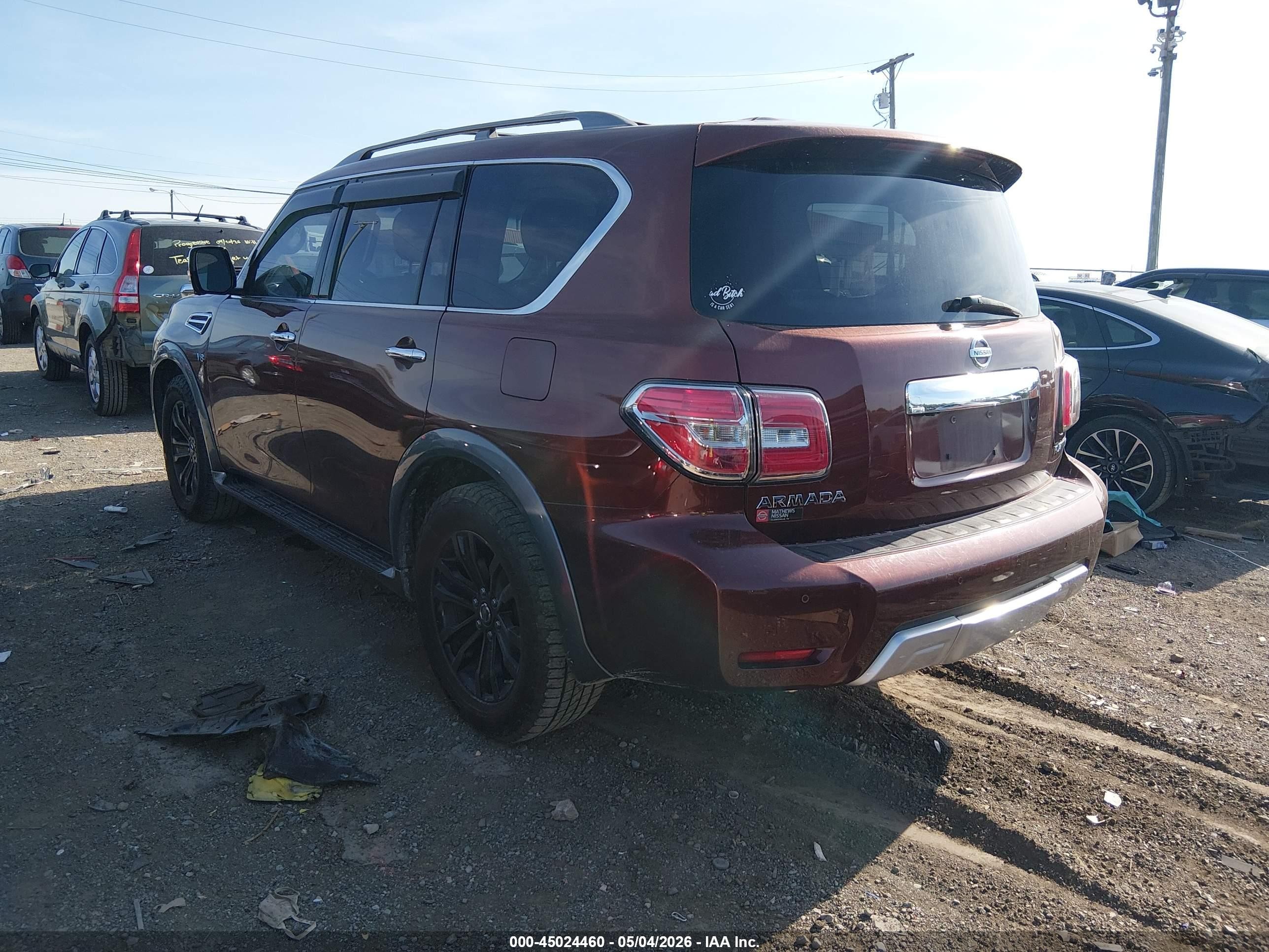 2017 Nissan Armada Platinum Dark Brown vin: JN8AY2NF5H9304376