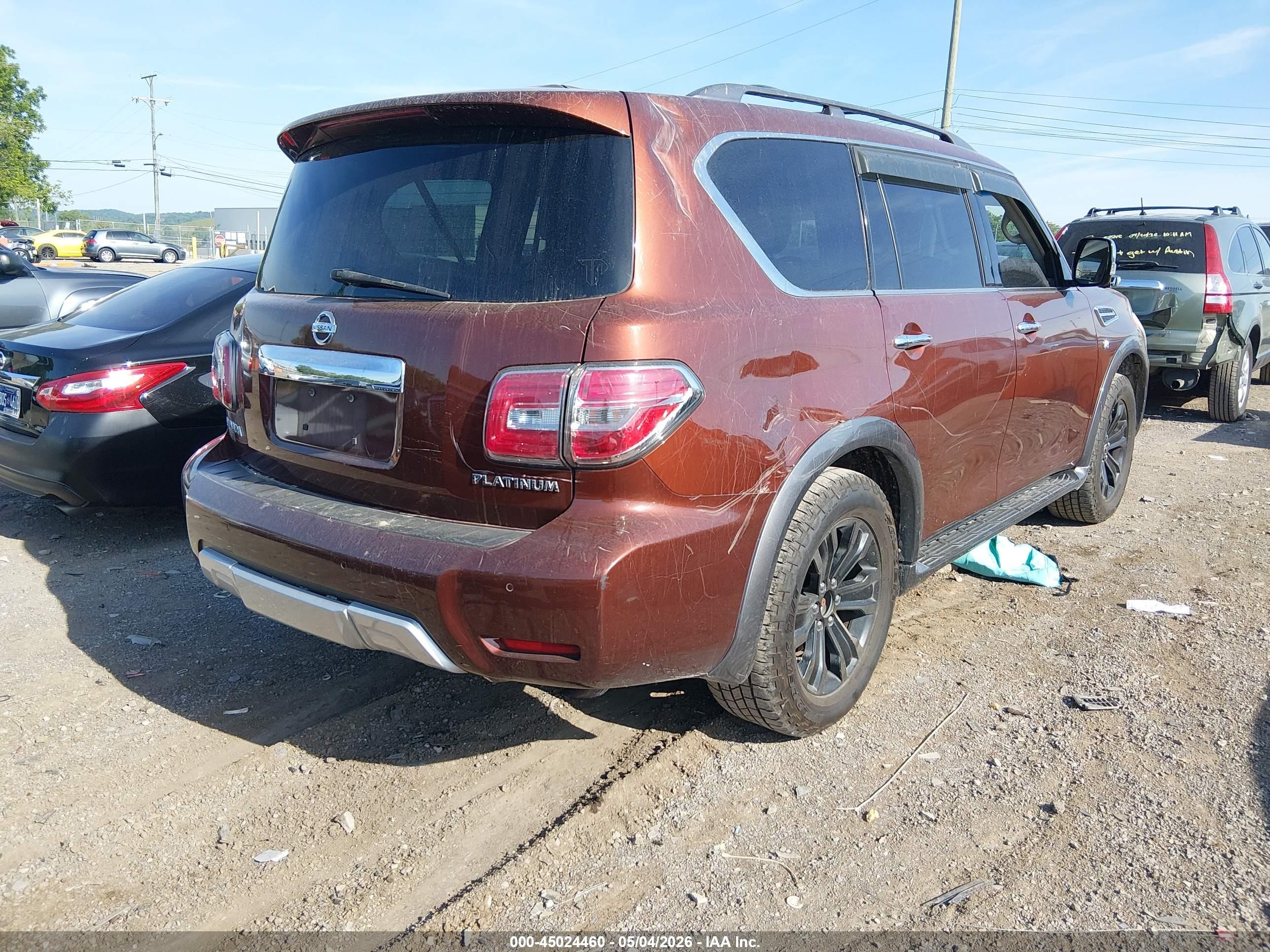 2017 Nissan Armada Platinum Dark Brown vin: JN8AY2NF5H9304376
