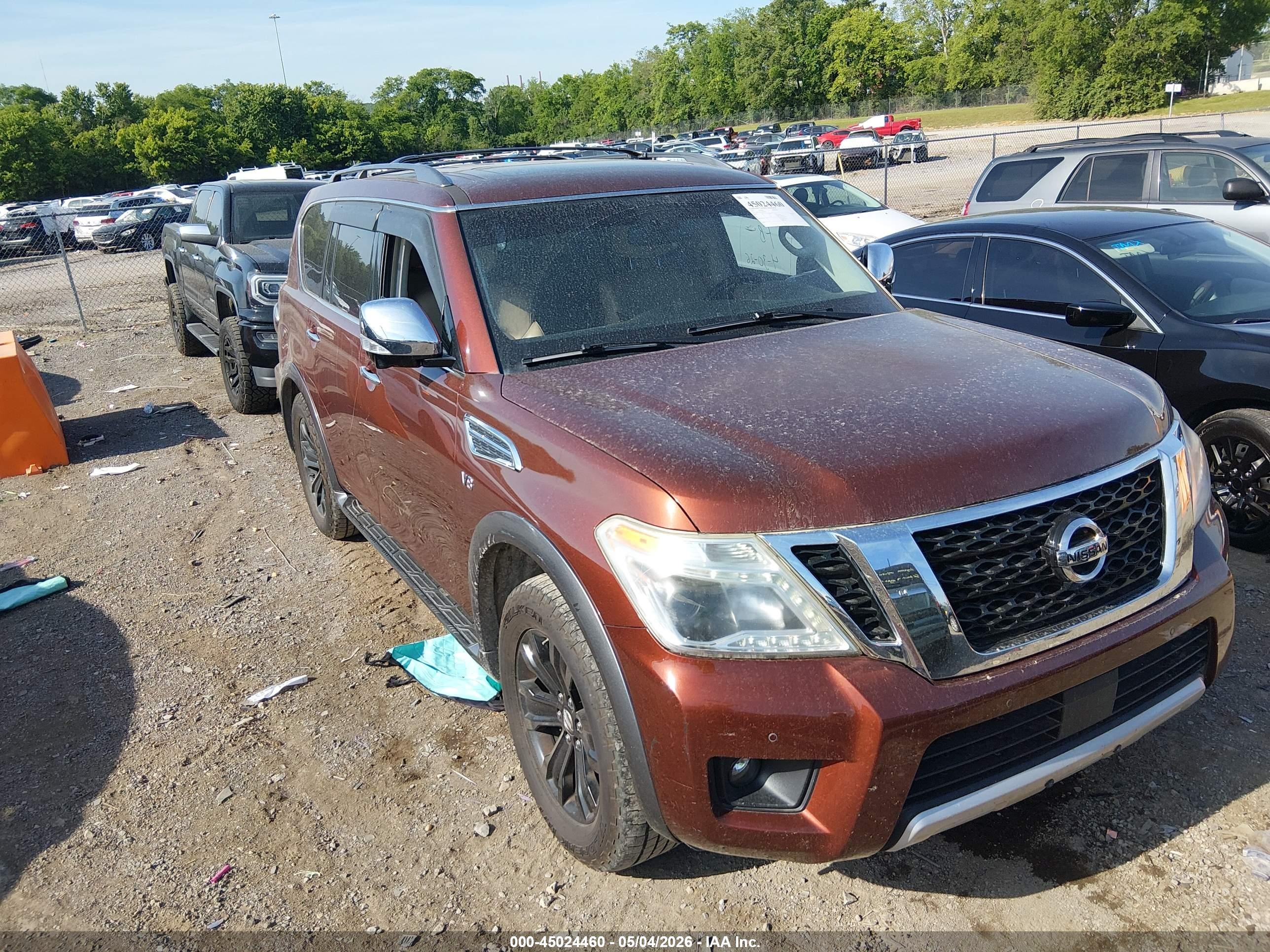 2017 Nissan Armada Platinum Dark Brown vin: JN8AY2NF5H9304376