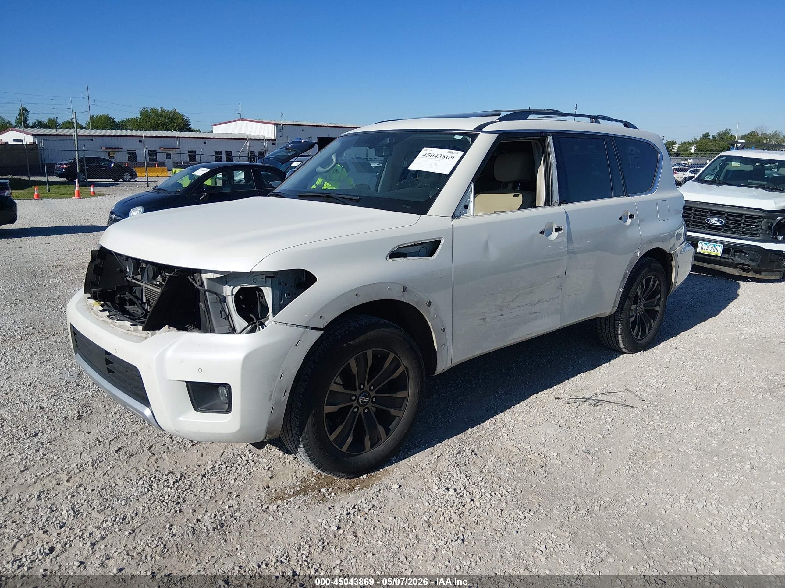 2018 Nissan Armada Platinum Белый vin: JN8AY2NFXJ9333572