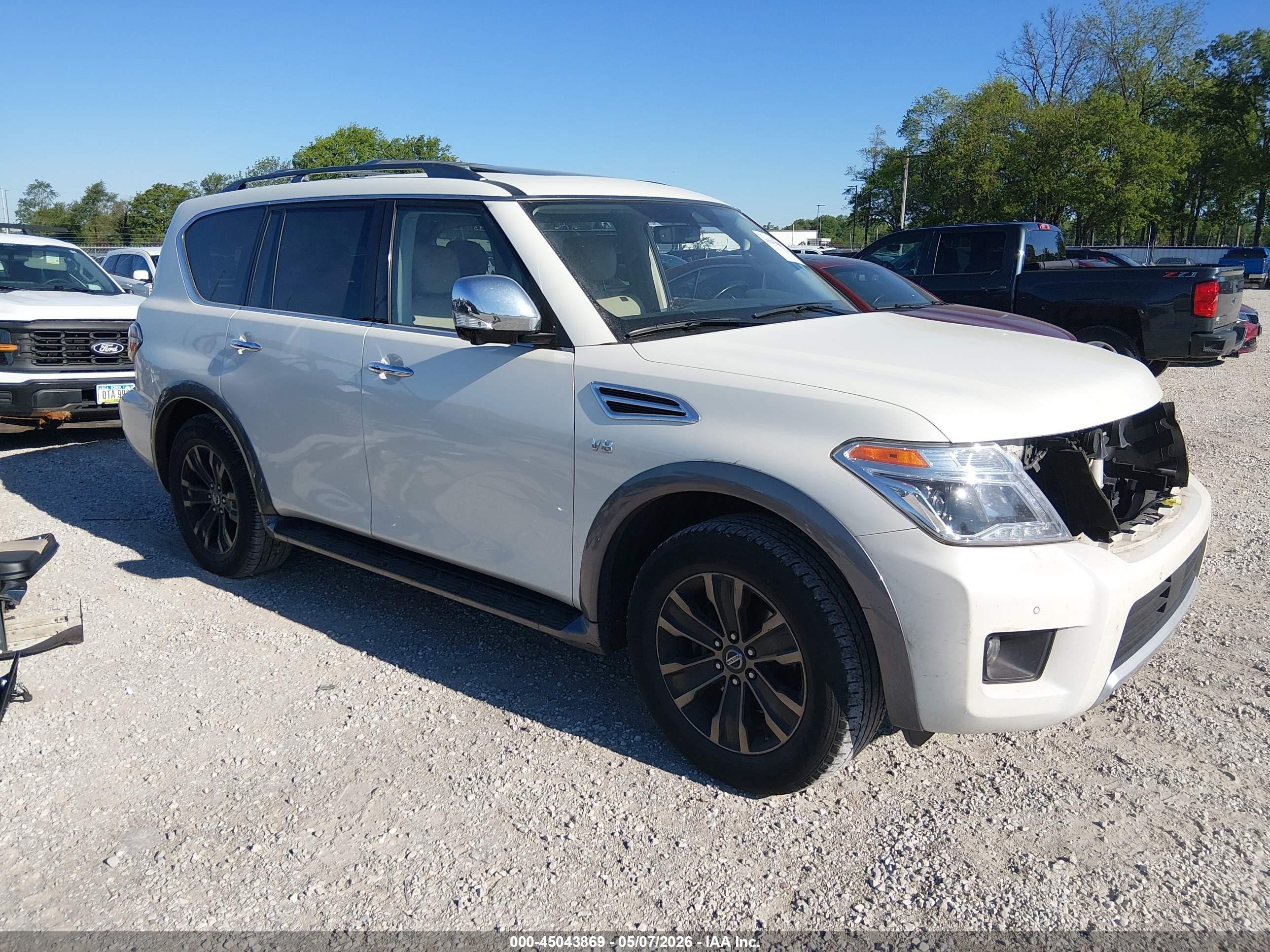 2018 Nissan Armada Platinum White vin: JN8AY2NFXJ9333572