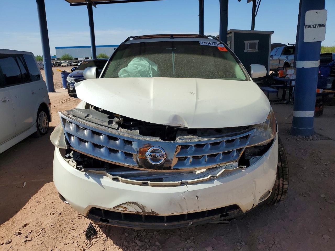 2007 Nissan Murano S White vin: JN8AZ08T27W522763