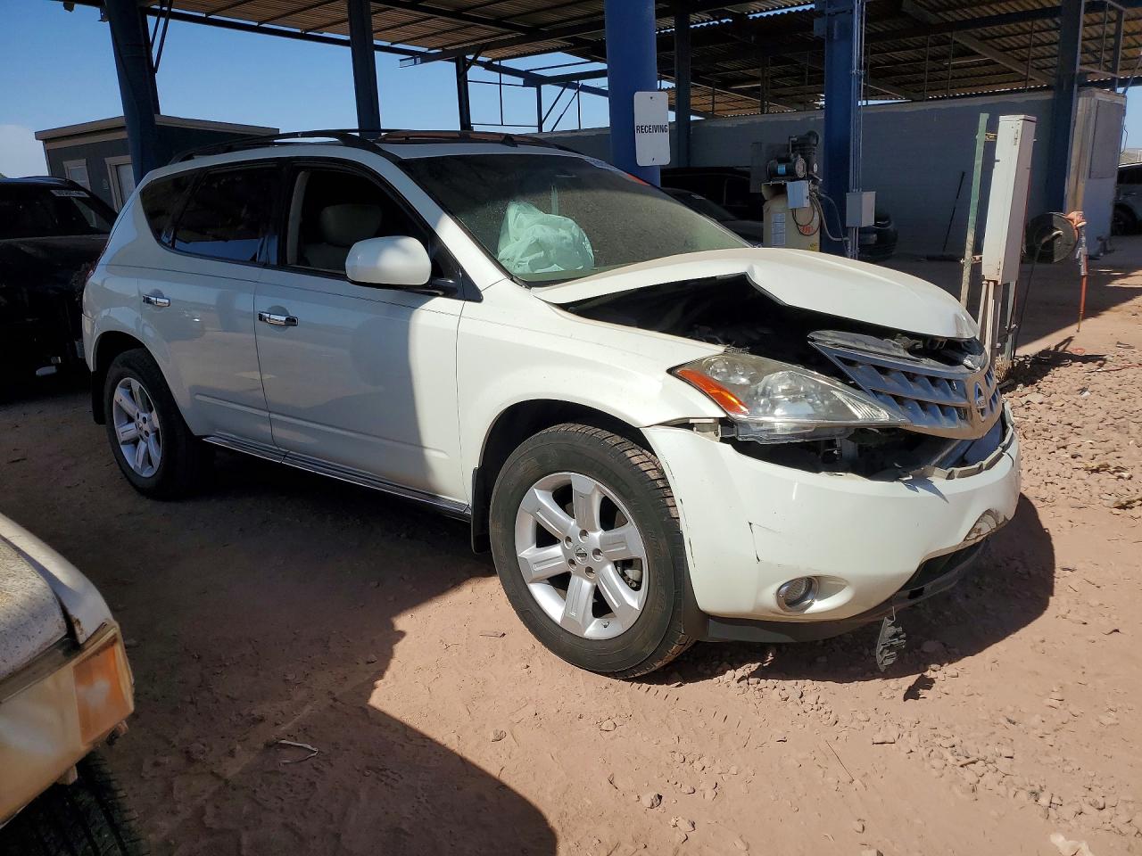 2007 Nissan Murano S White vin: JN8AZ08T27W522763