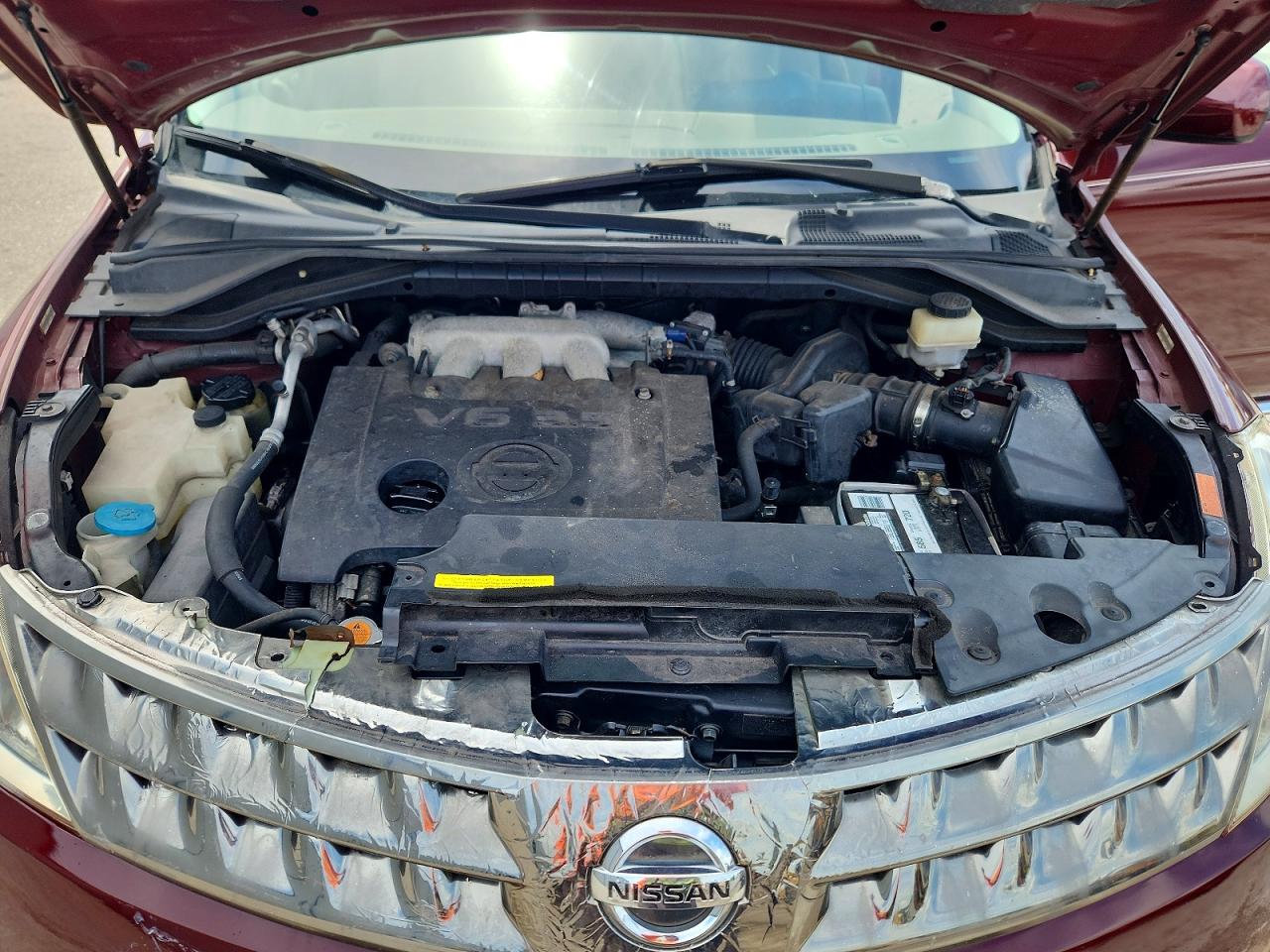 2007 Nissan Murano S Red vin: JN8AZ08T37W520830