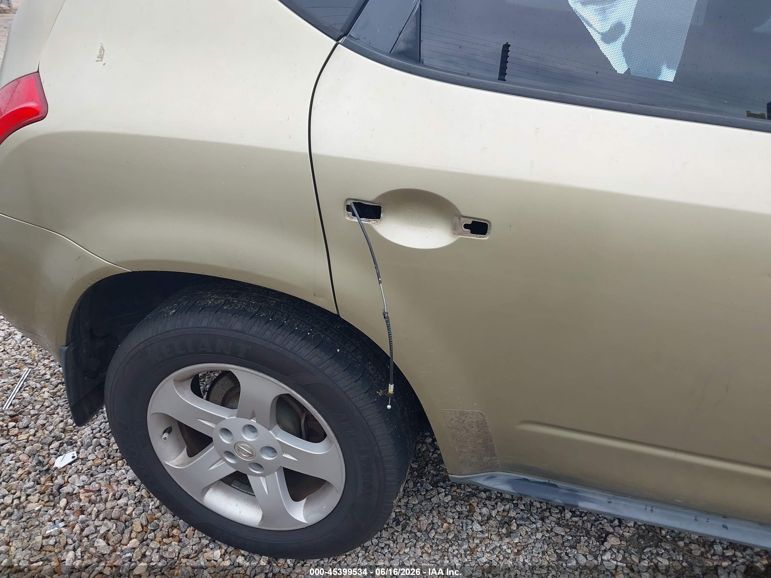 2005 Nissan Murano S Gold vin: JN8AZ08T45W323968