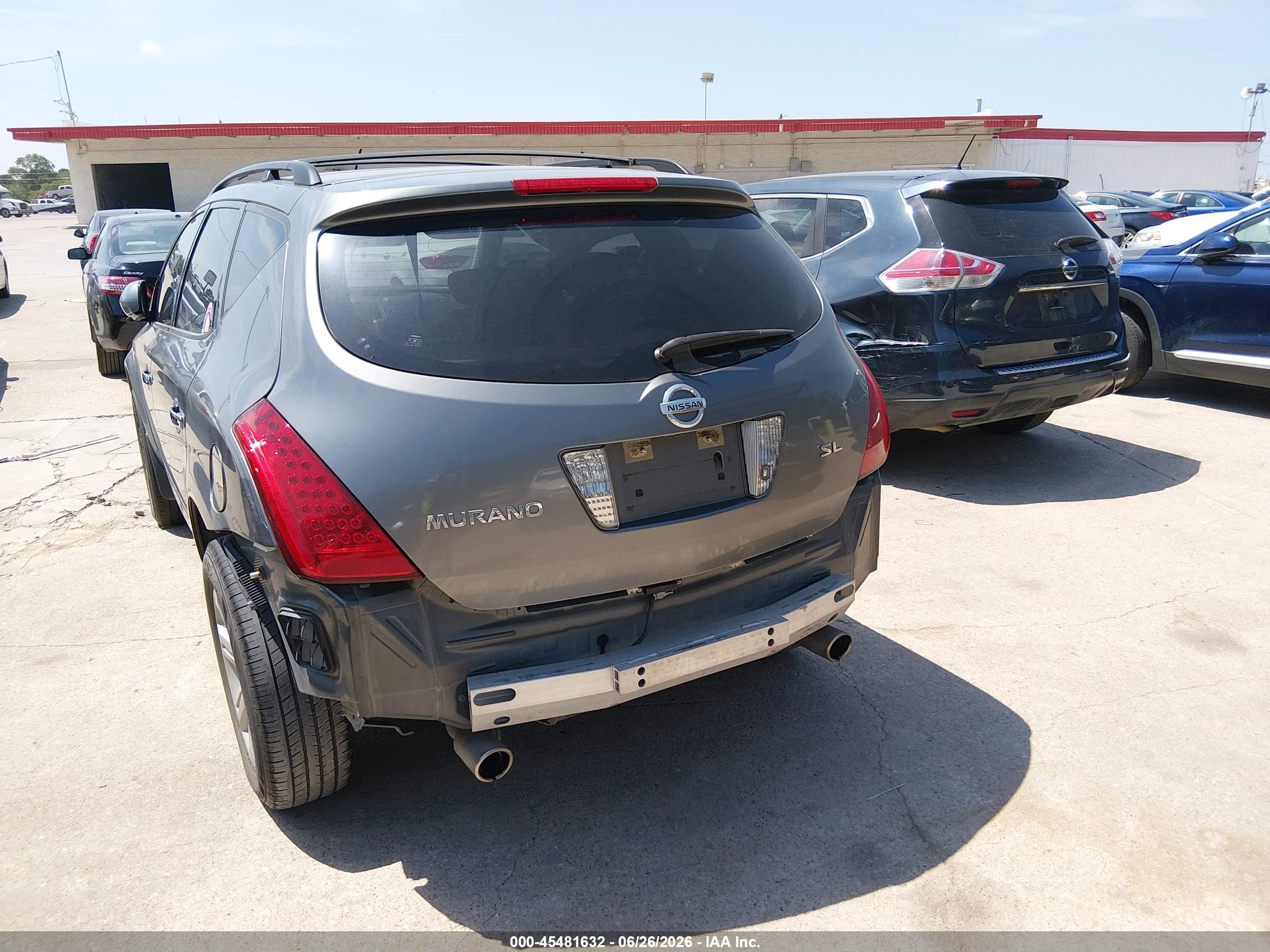 2007 Nissan Murano Sl Gray vin: JN8AZ08T57W501776