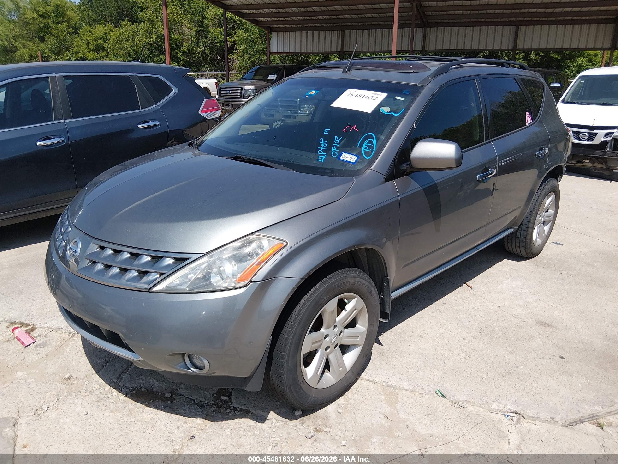 2007 Nissan Murano Sl Gray vin: JN8AZ08T57W501776