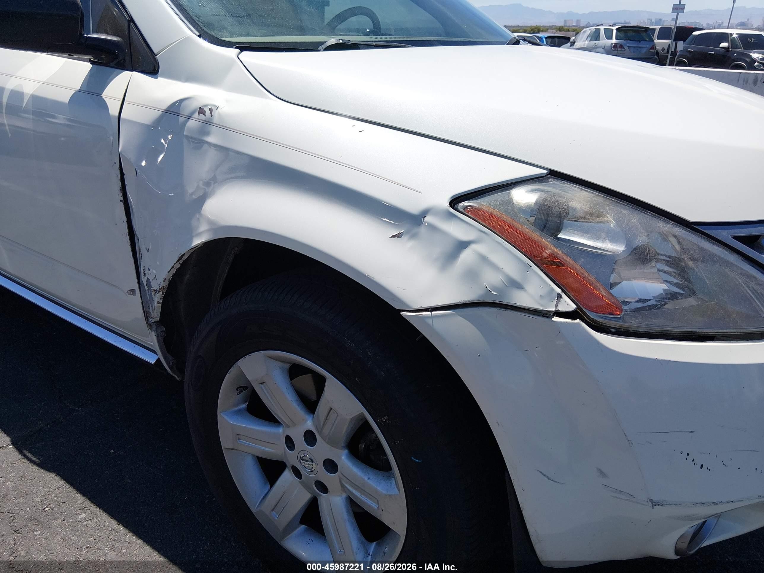 2007 Nissan Murano Sl Белый vin: JN8AZ08T57W509375