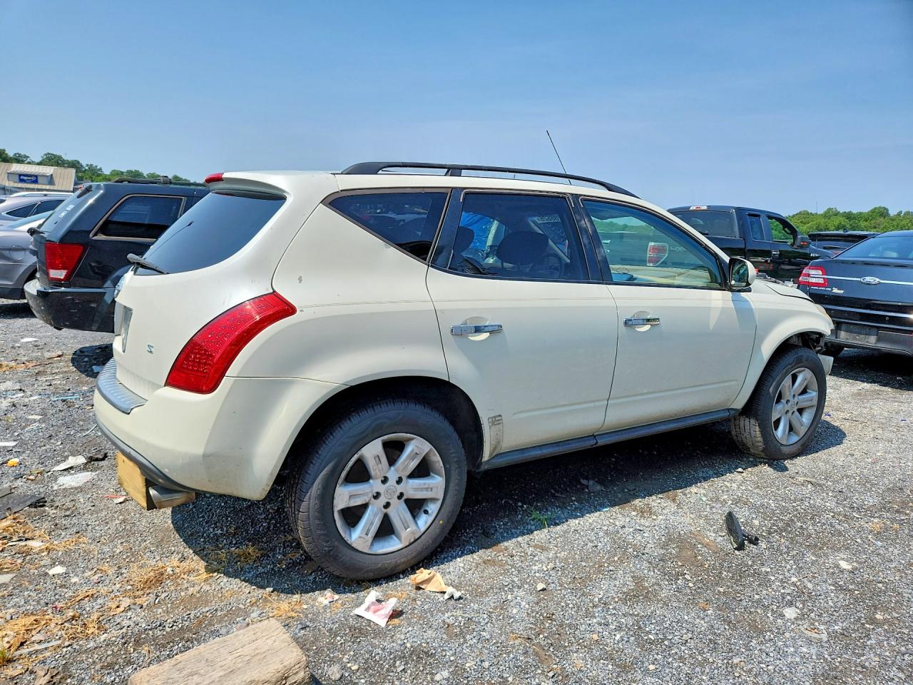 2006 Nissan Murano S Белый vin: JN8AZ08T76W413892