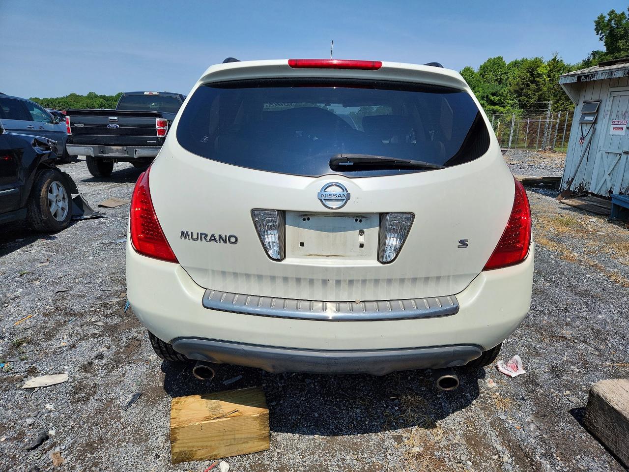 2006 Nissan Murano S Белый vin: JN8AZ08T76W413892