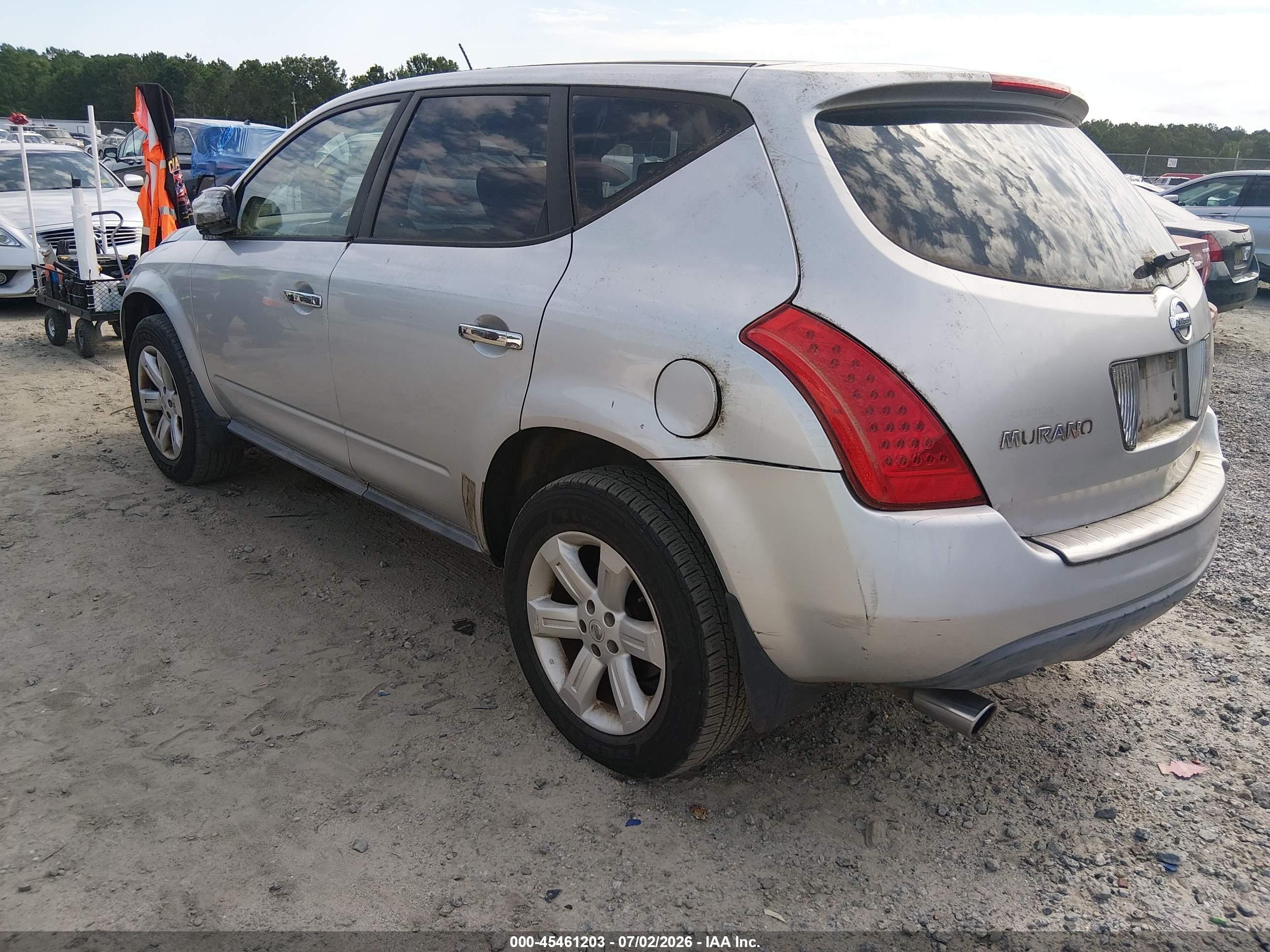 2006 Nissan Murano S Silver vin: JN8AZ08T76W416761