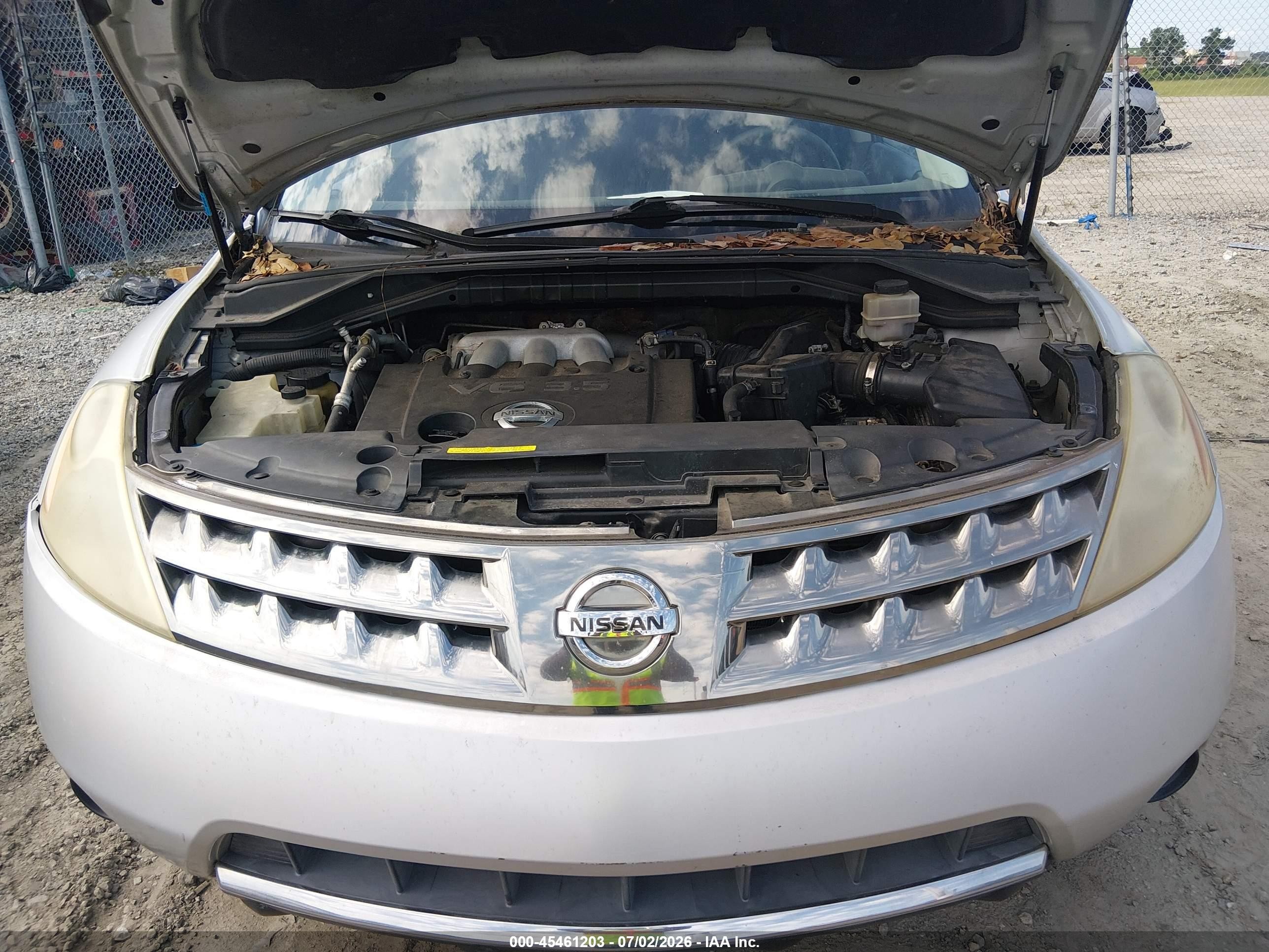 2006 Nissan Murano S Silver vin: JN8AZ08T76W416761