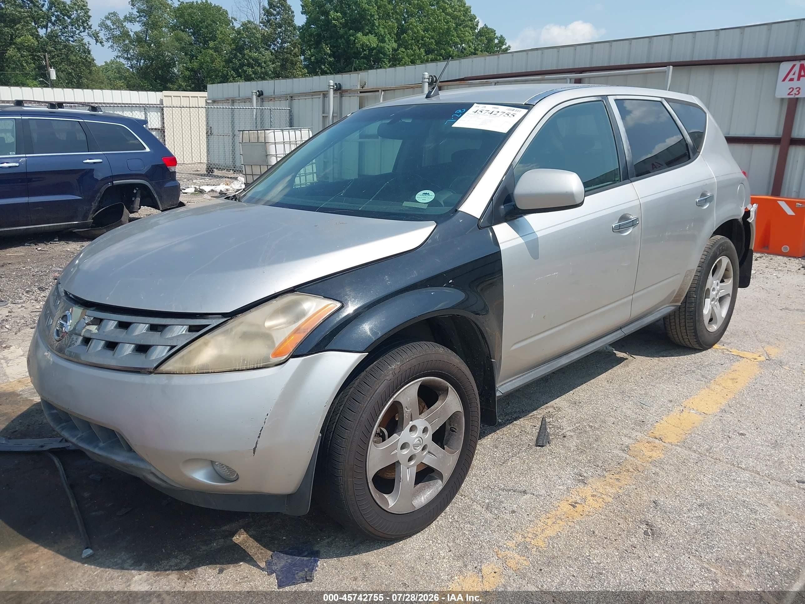 2004 Nissan Murano Sl Silver vin: JN8AZ08TX4W216843