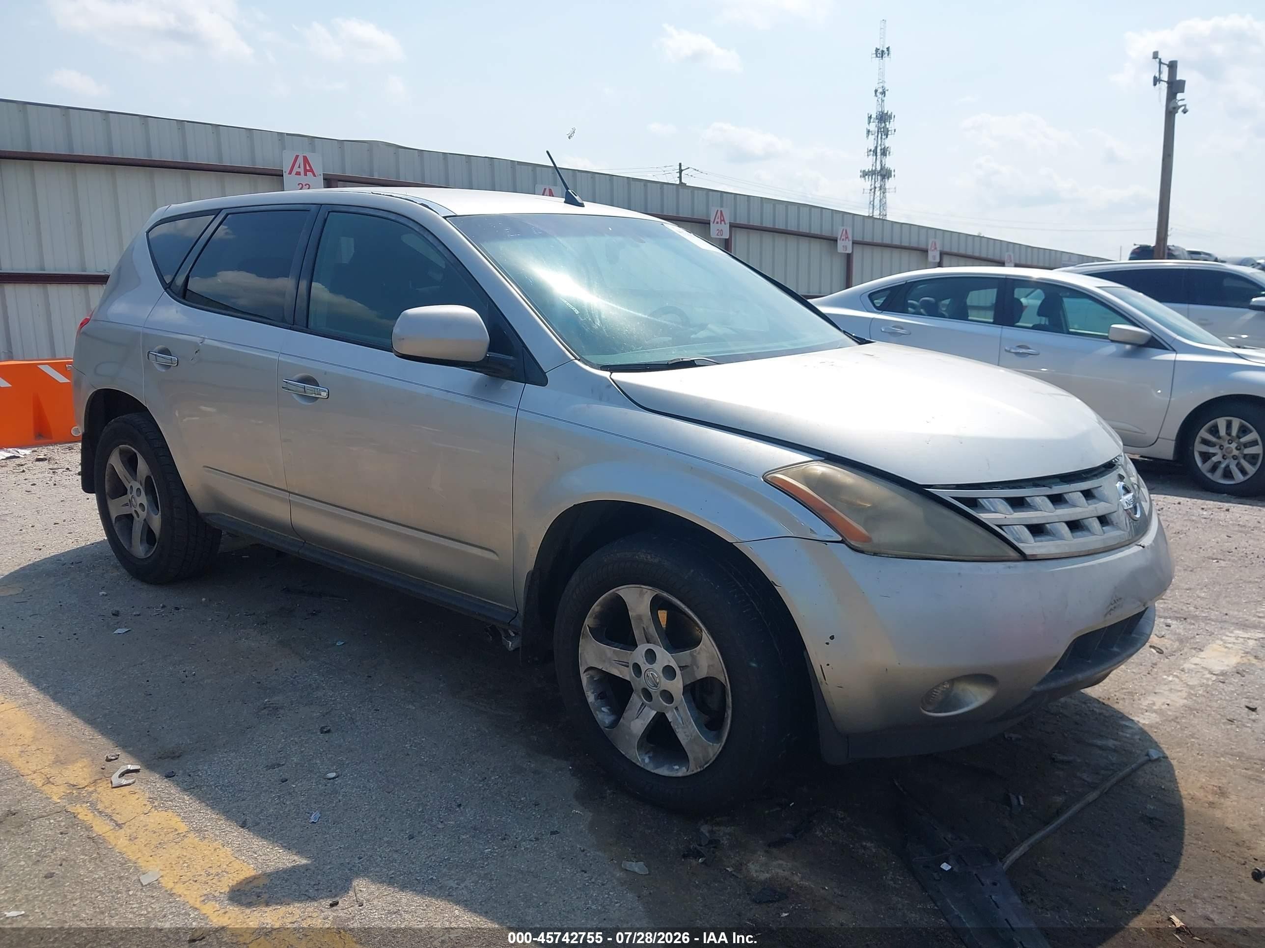 2004 Nissan Murano Sl Silver vin: JN8AZ08TX4W216843