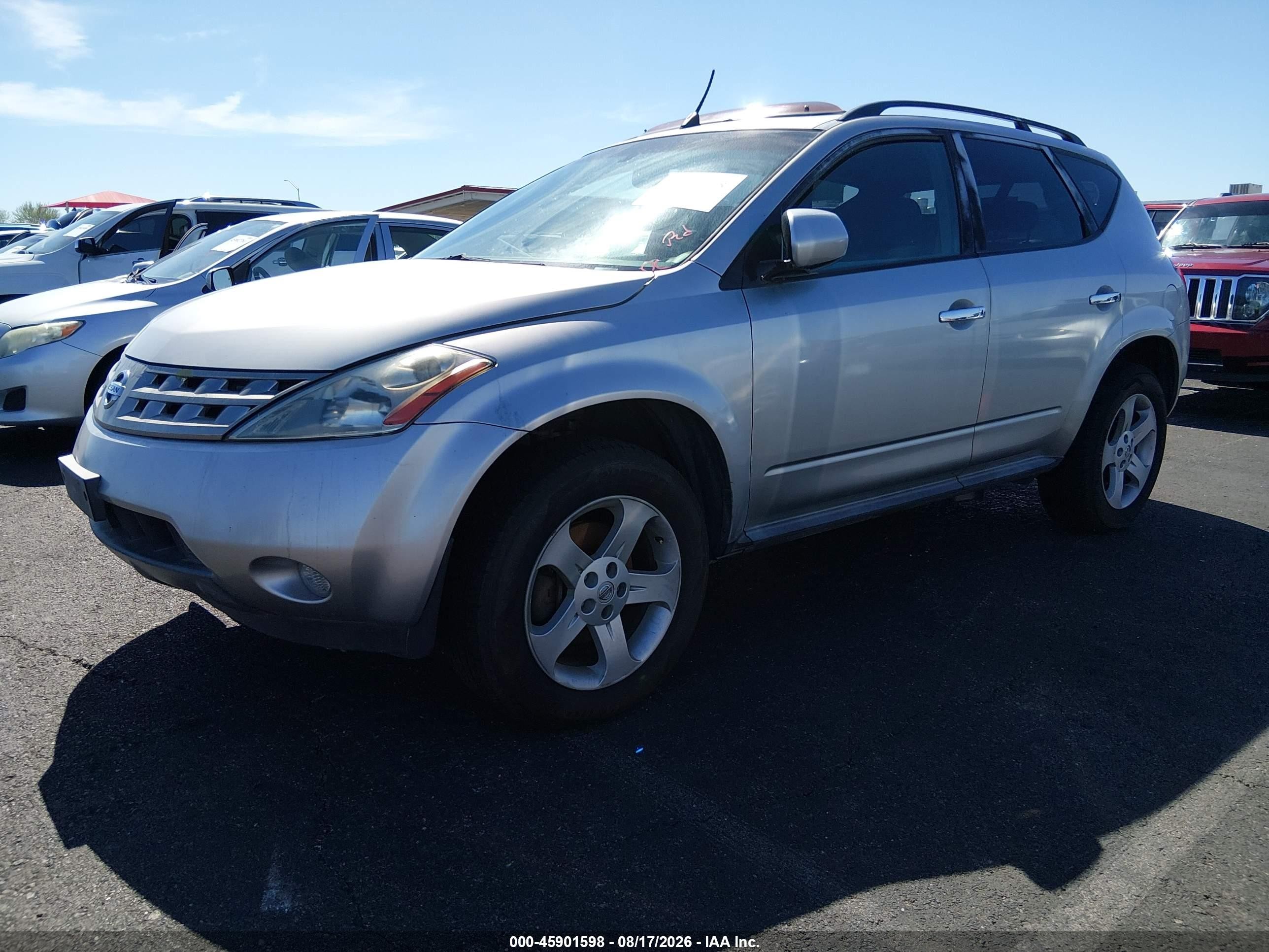 2005 Nissan Murano Sl Silver vin: JN8AZ08TX5W322212