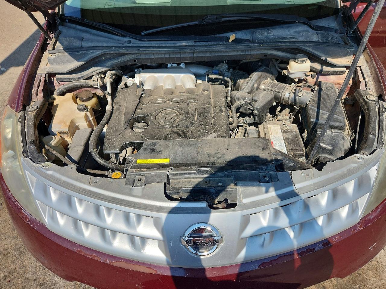 2007 Nissan Murano S Red vin: JN8AZ08TX7W528603